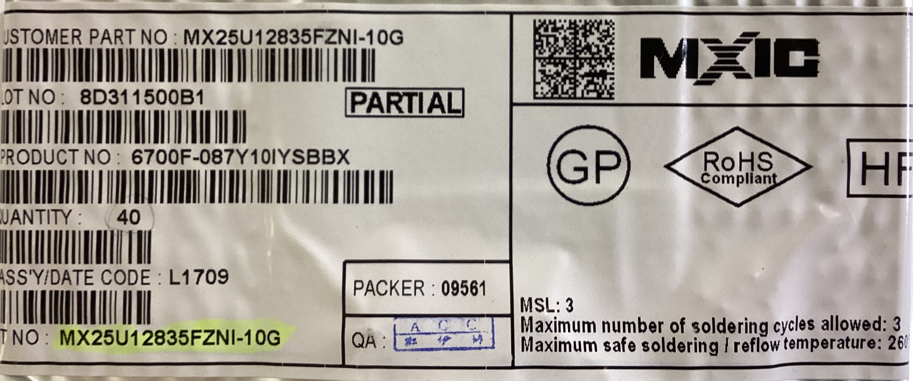 MX25U12835FZNI-10G