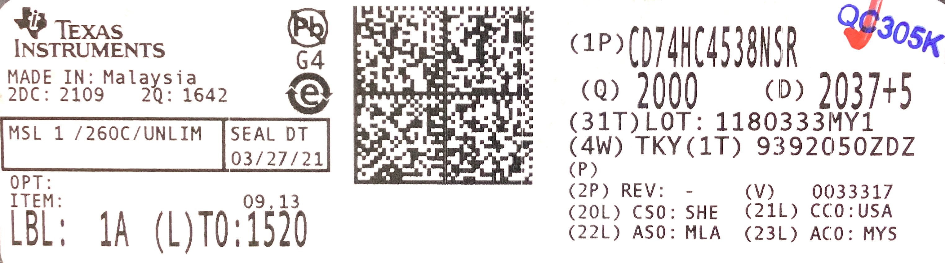CD74HC4538NSR