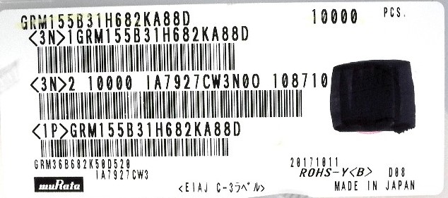 GRM155B31H682KA88D