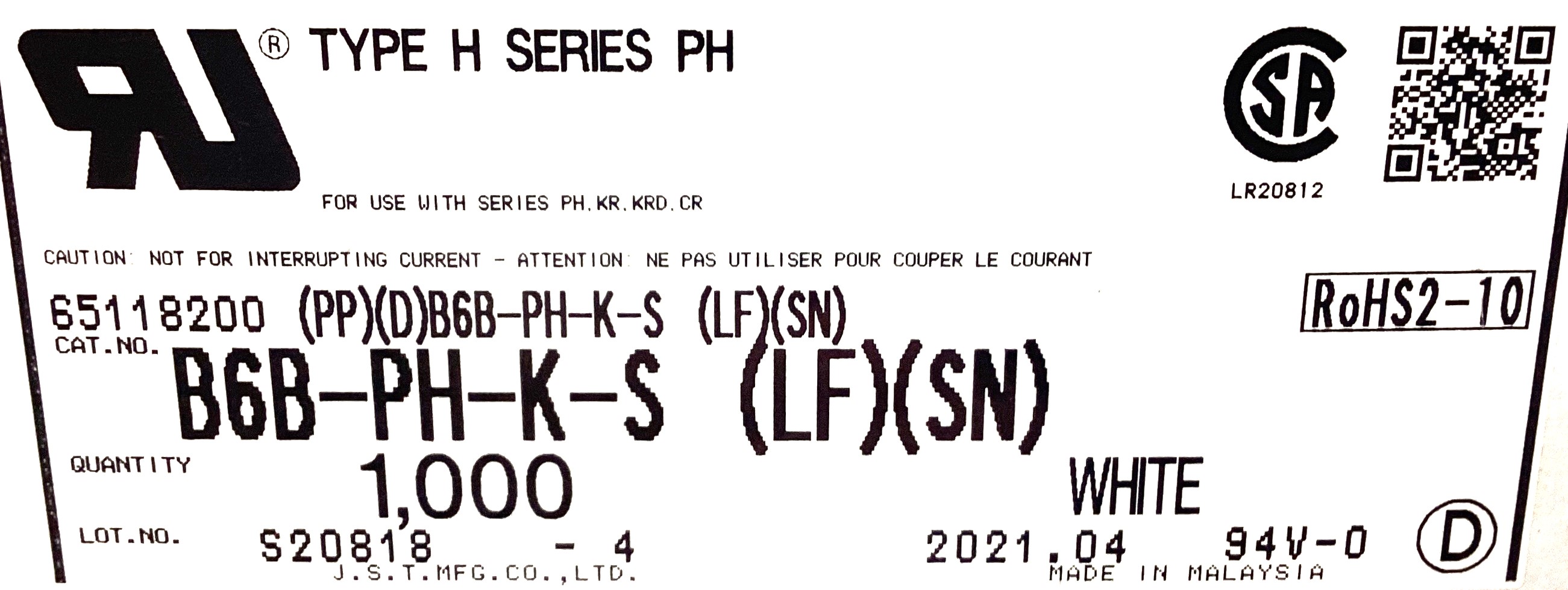 B6B-PHK-S(LF)(SN)