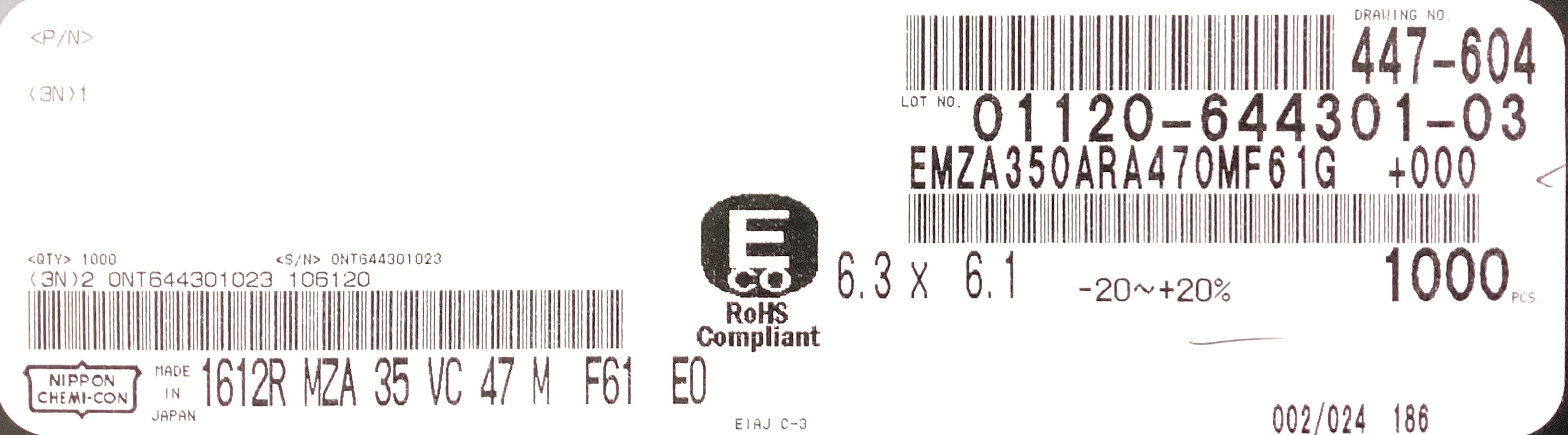 EMZA350ARA470MF61G