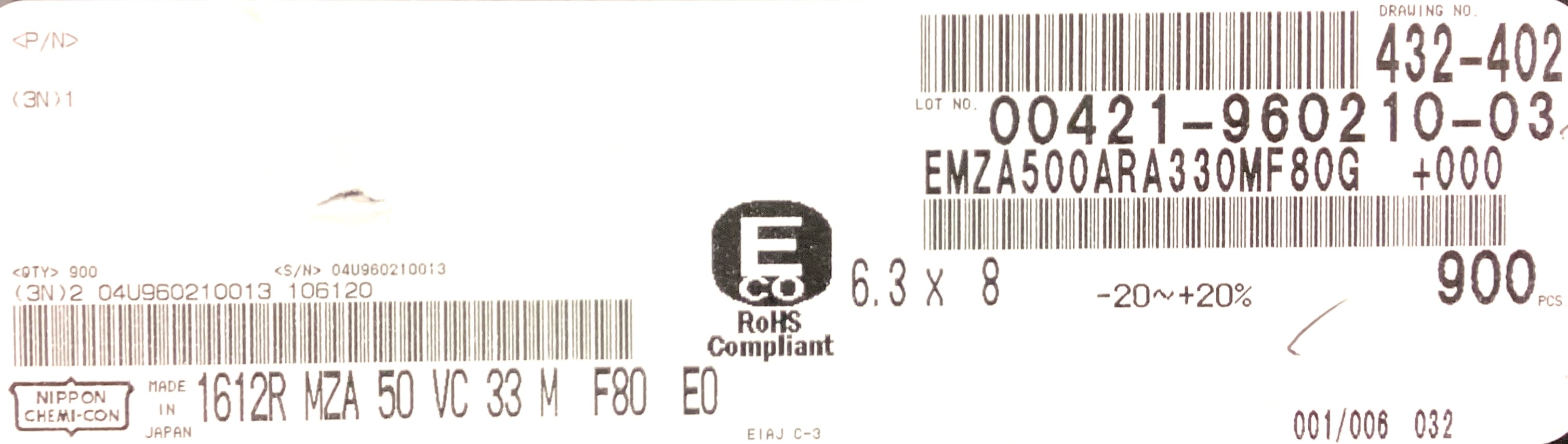 EMZA500ARA330MF80G