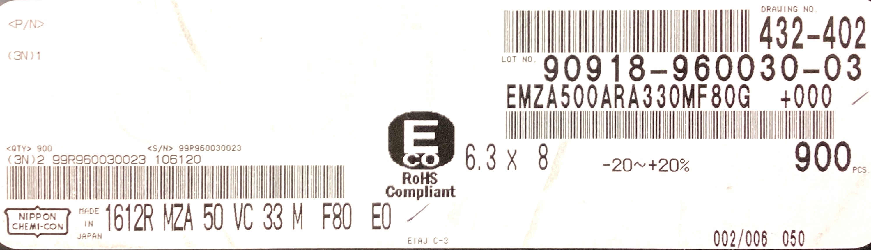 EMZA500ARA330MF80G