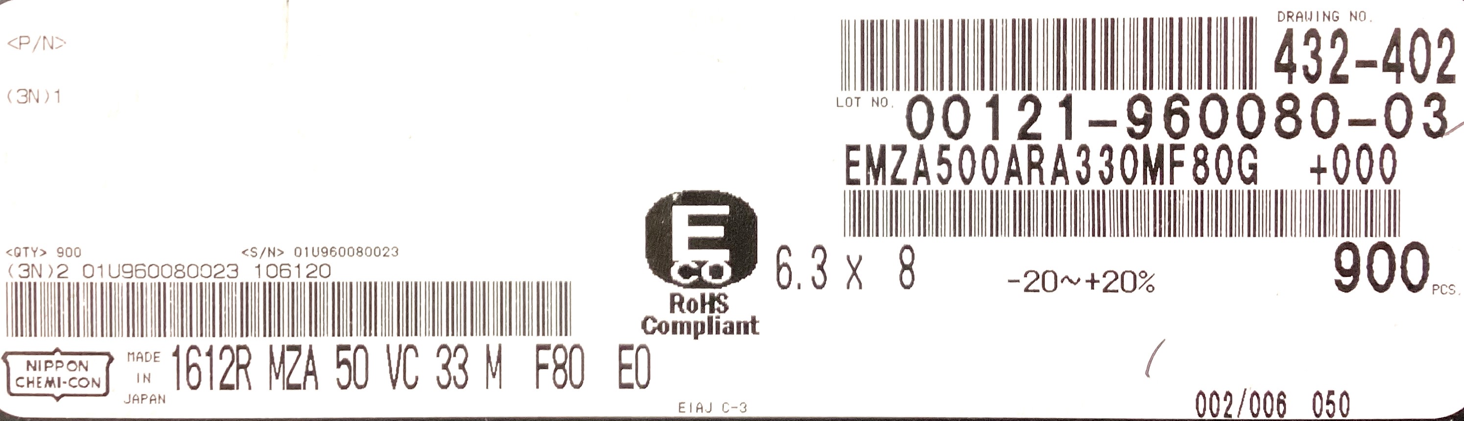 EMZA500ARA330MF80G