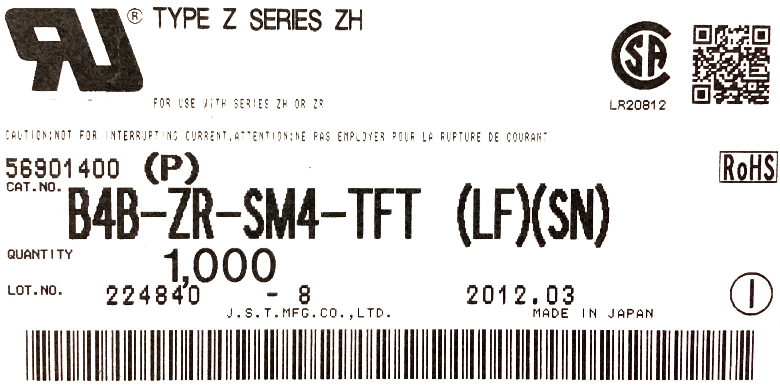B4B-ZR-SM4-TFT(LF)(SN)