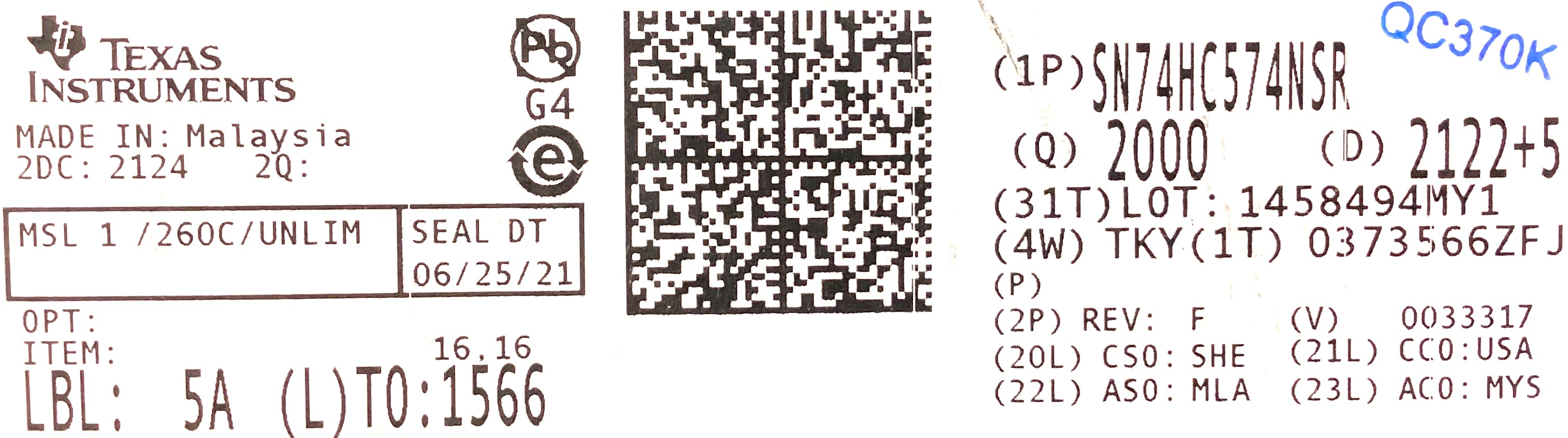 SN74HC574NSR