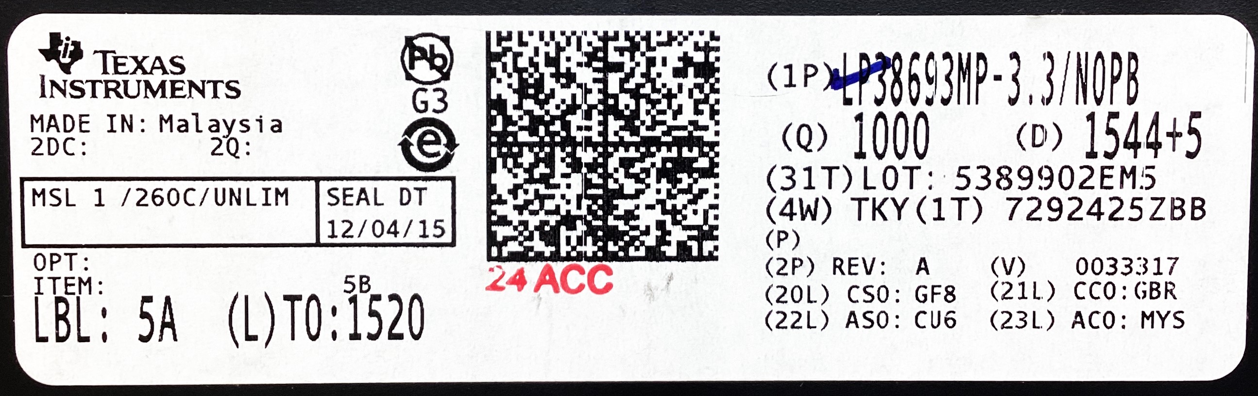 LP38693MP-3.3/NOPB