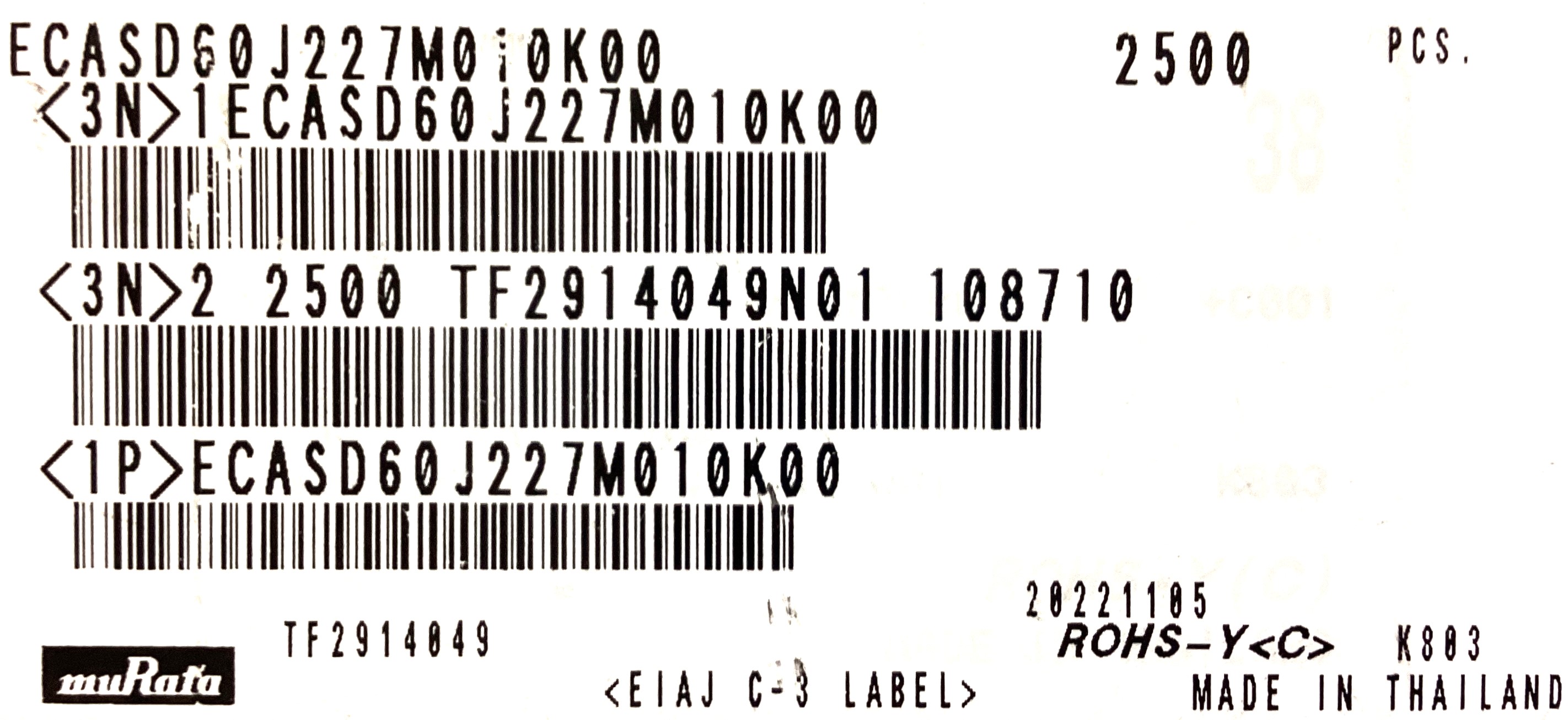 ECASD60J227M010K00