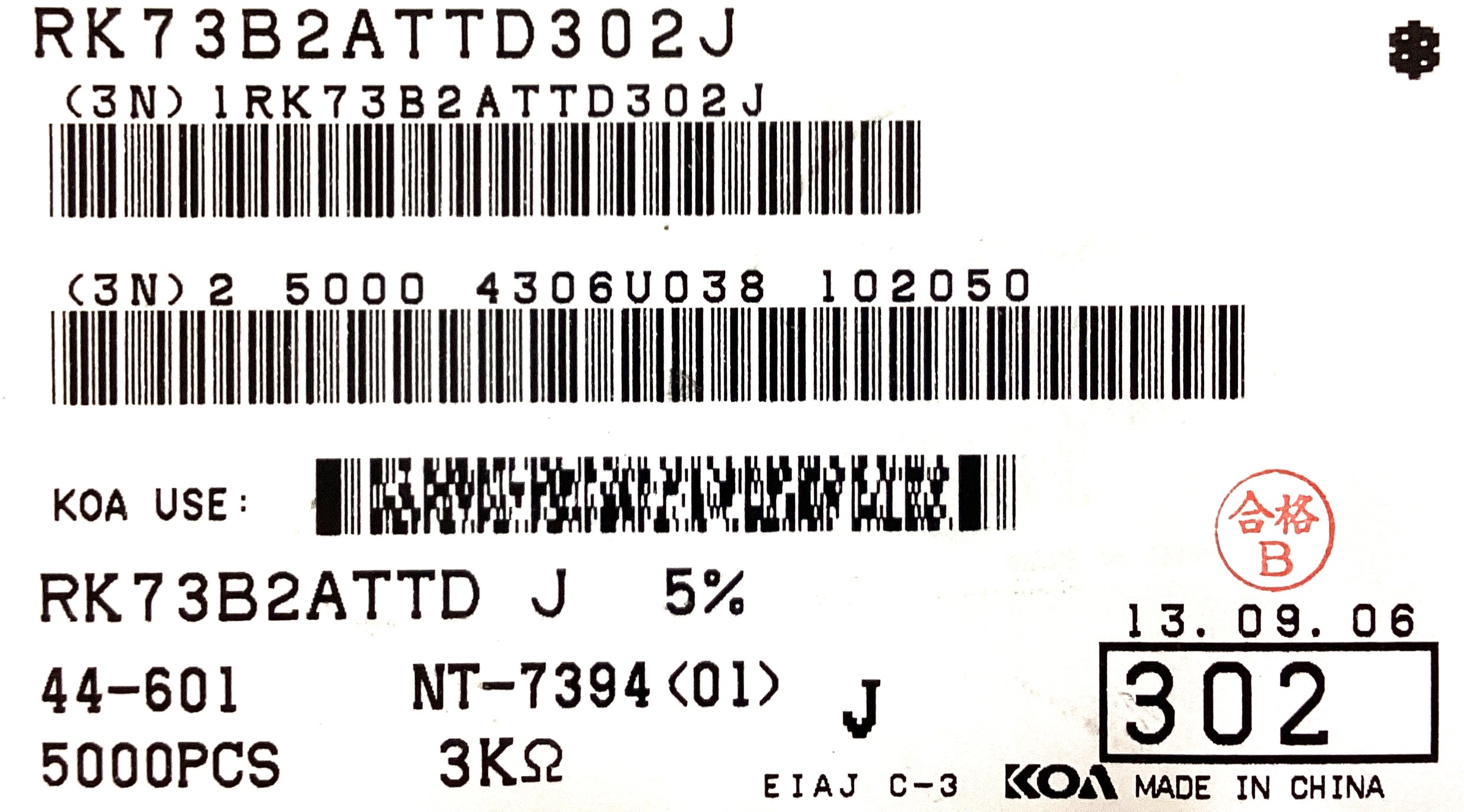 RK73B2ATTD302J