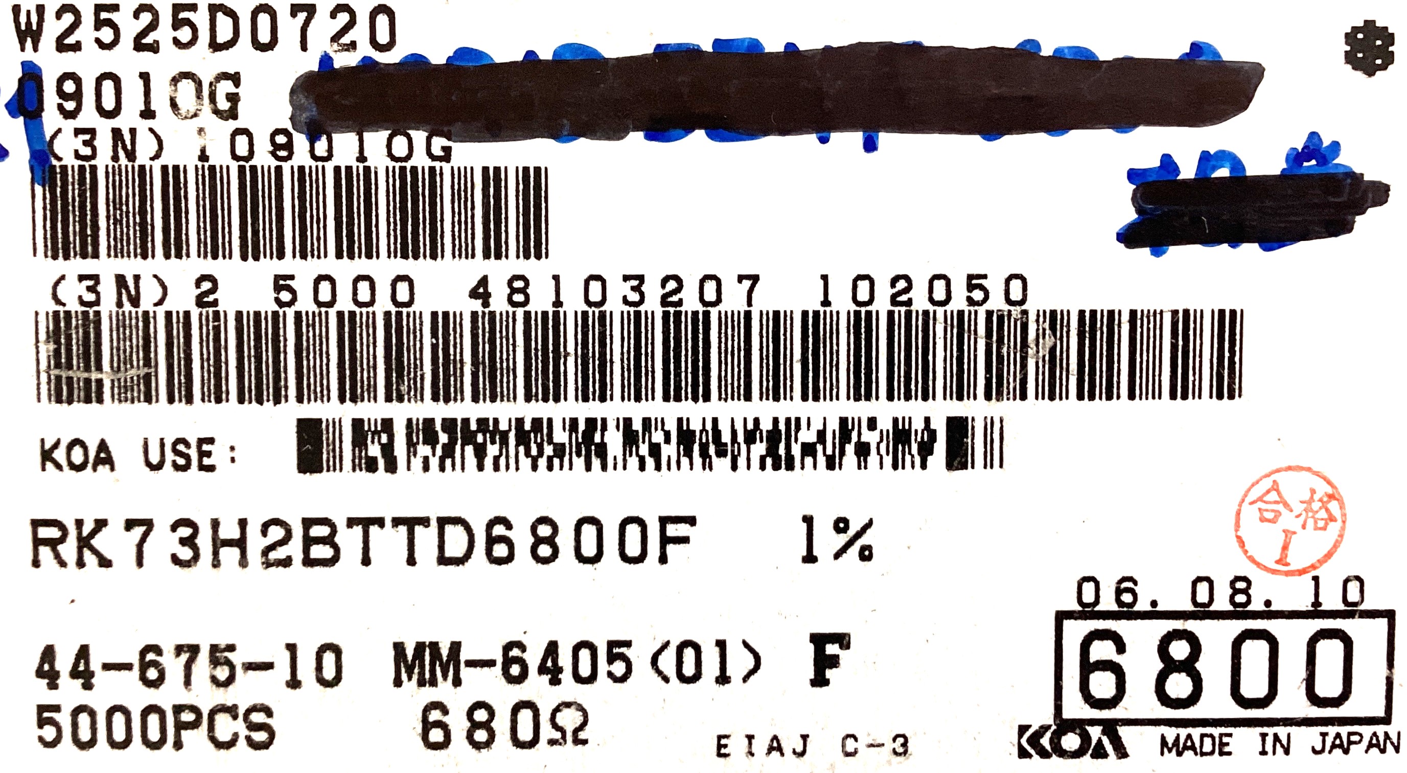 RK73H2BTTD6800F