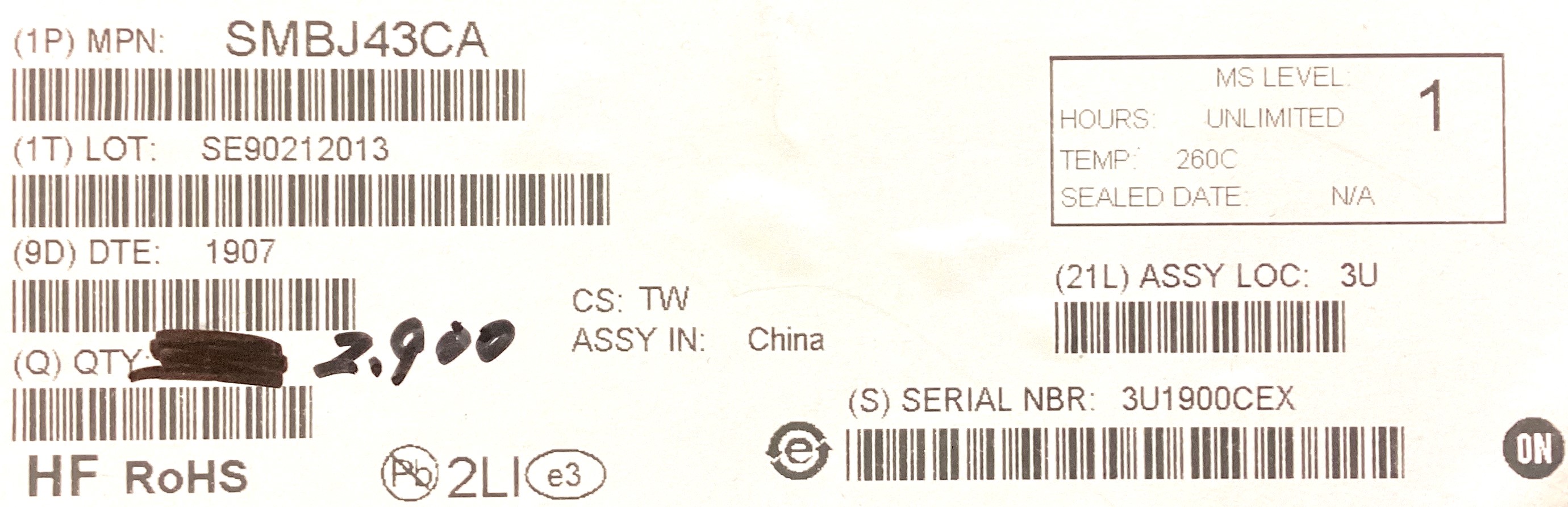 SMBJ43CA
