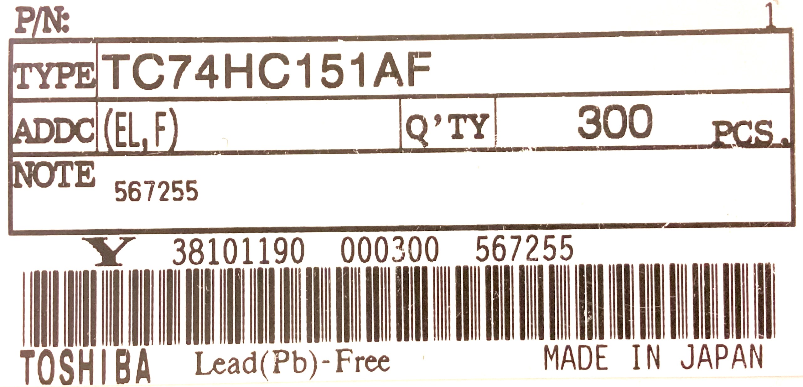 TC74HC151AF(EL,F)