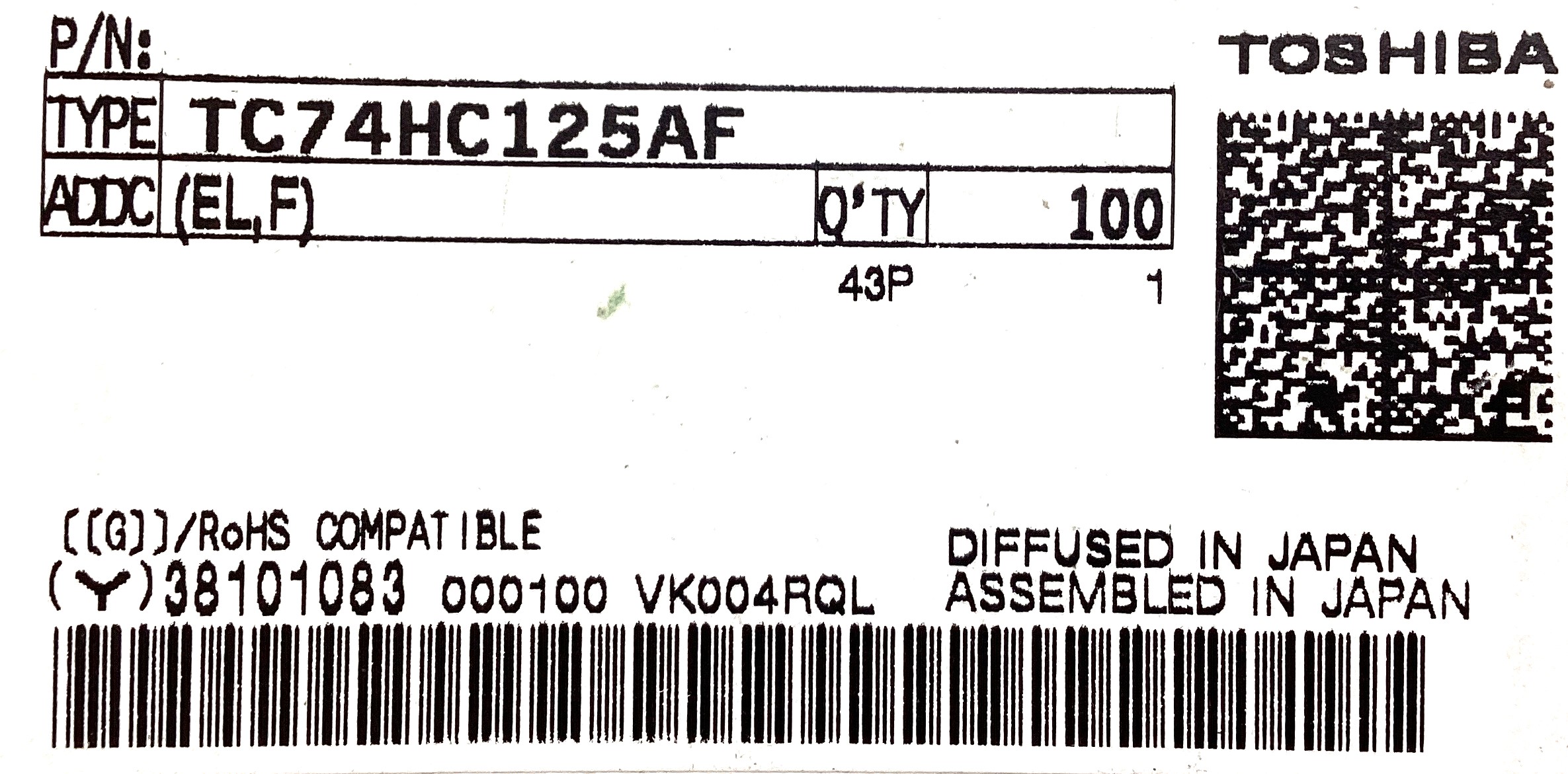 TC74HC125AF(EL,F)