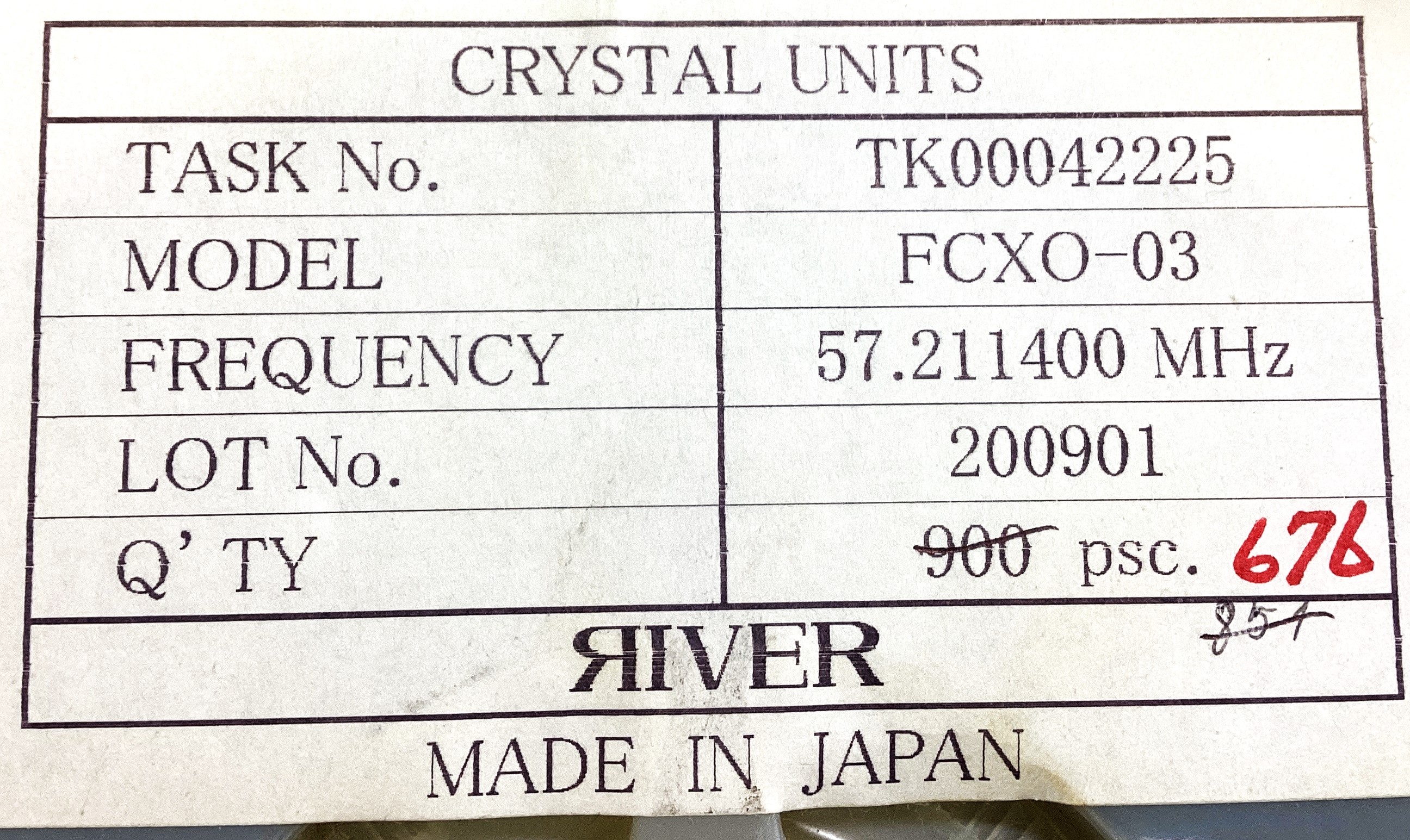 FCXO-03 57.211400MHZ