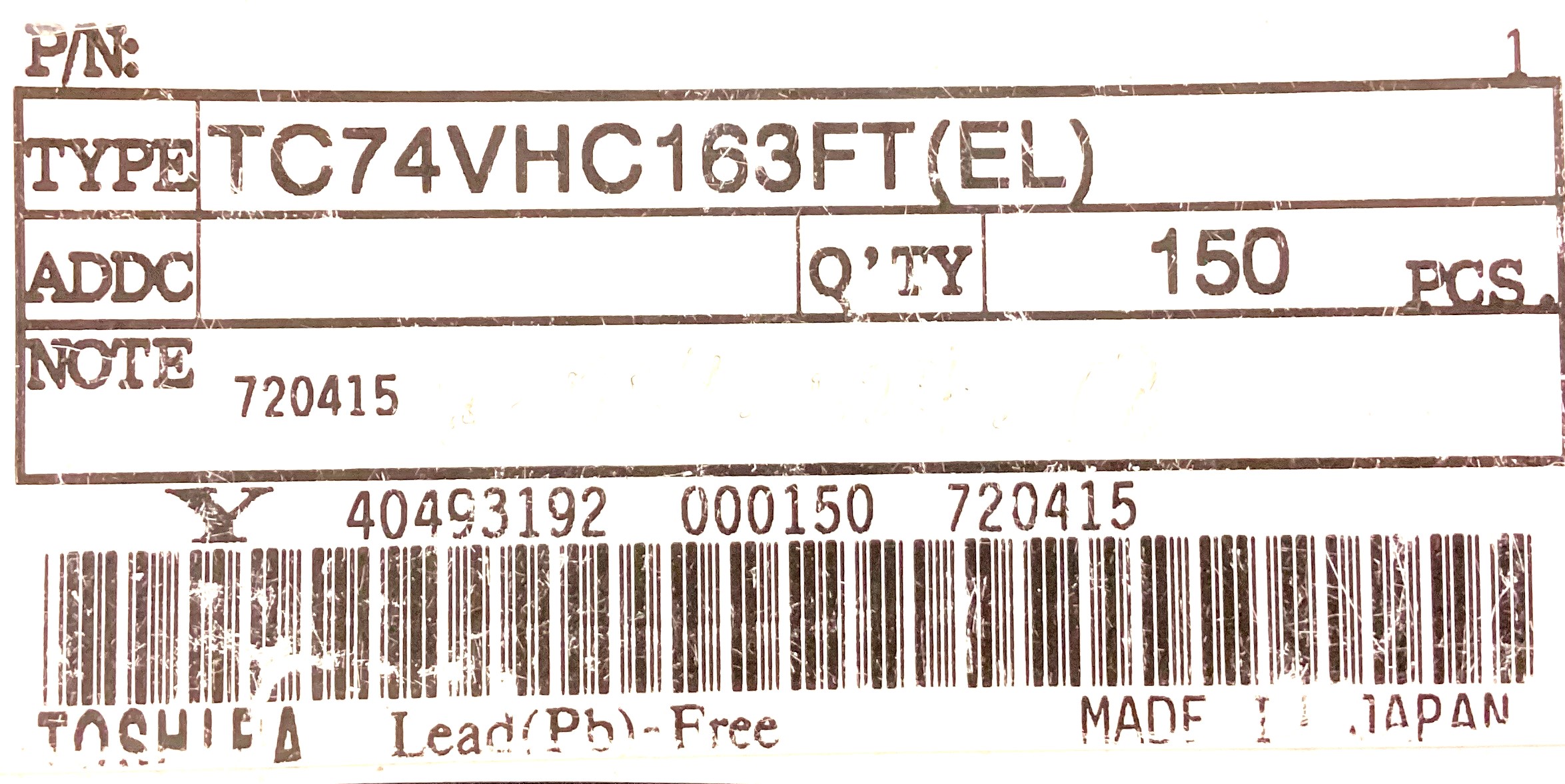 TC74VHC163FT-EL