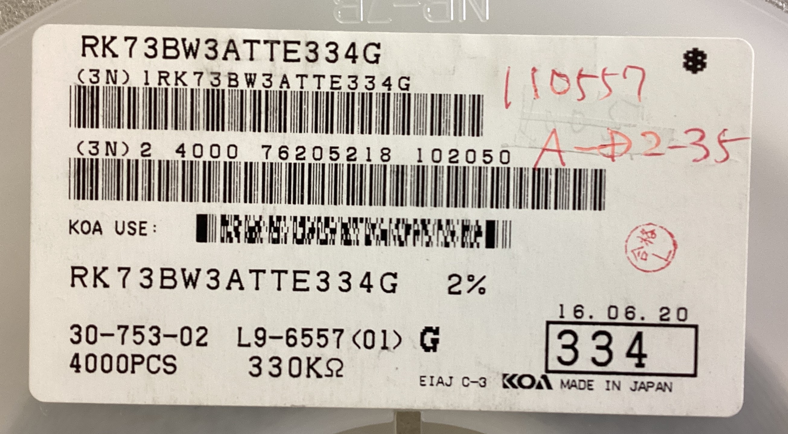 RK73BW3ATTE334G