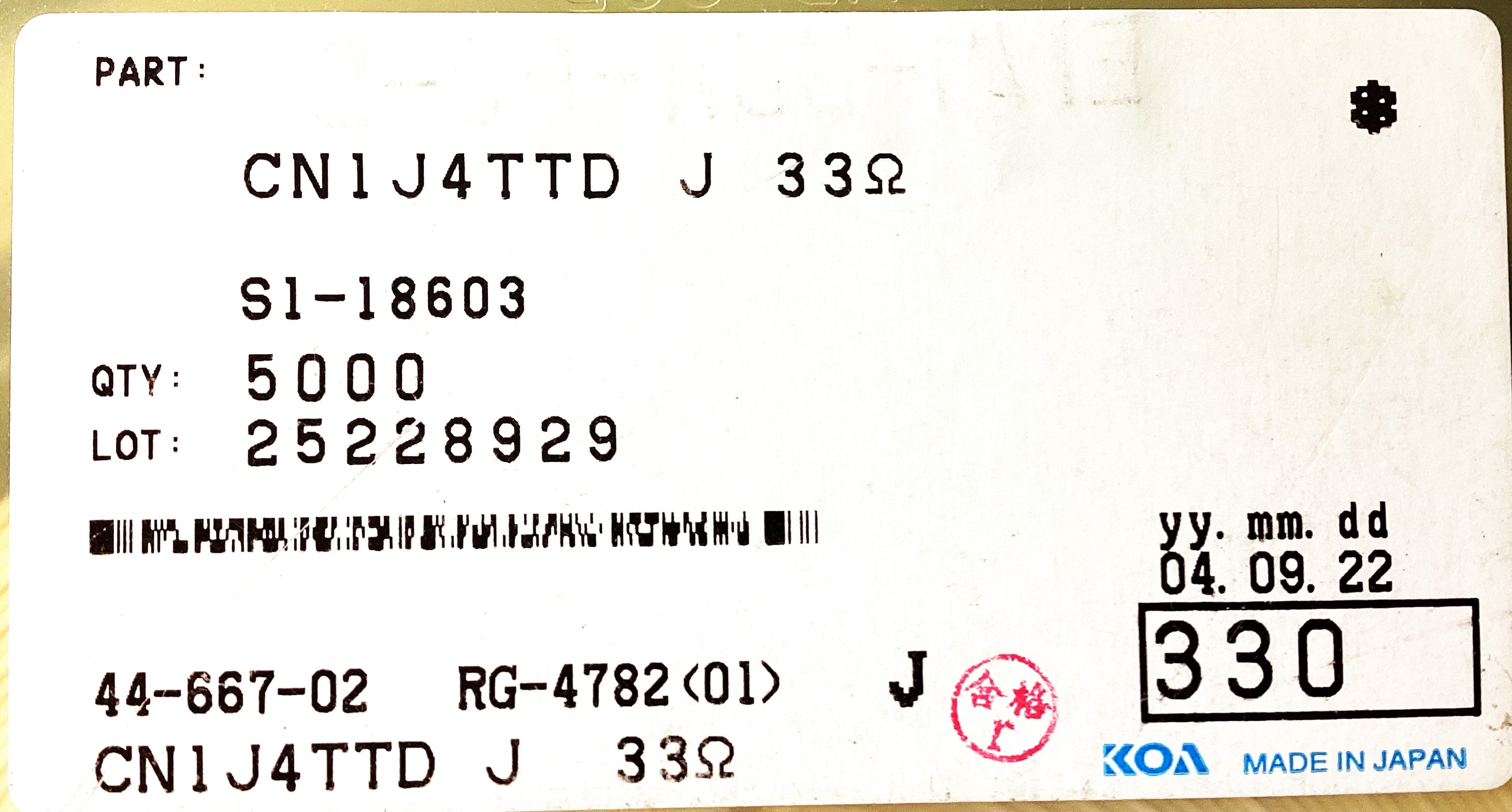 CN1J4TTD330J