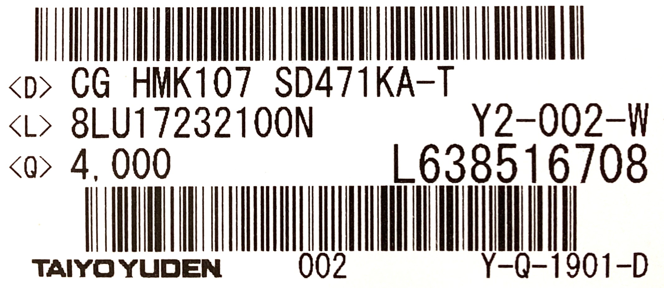 HMK107SD471KA-T