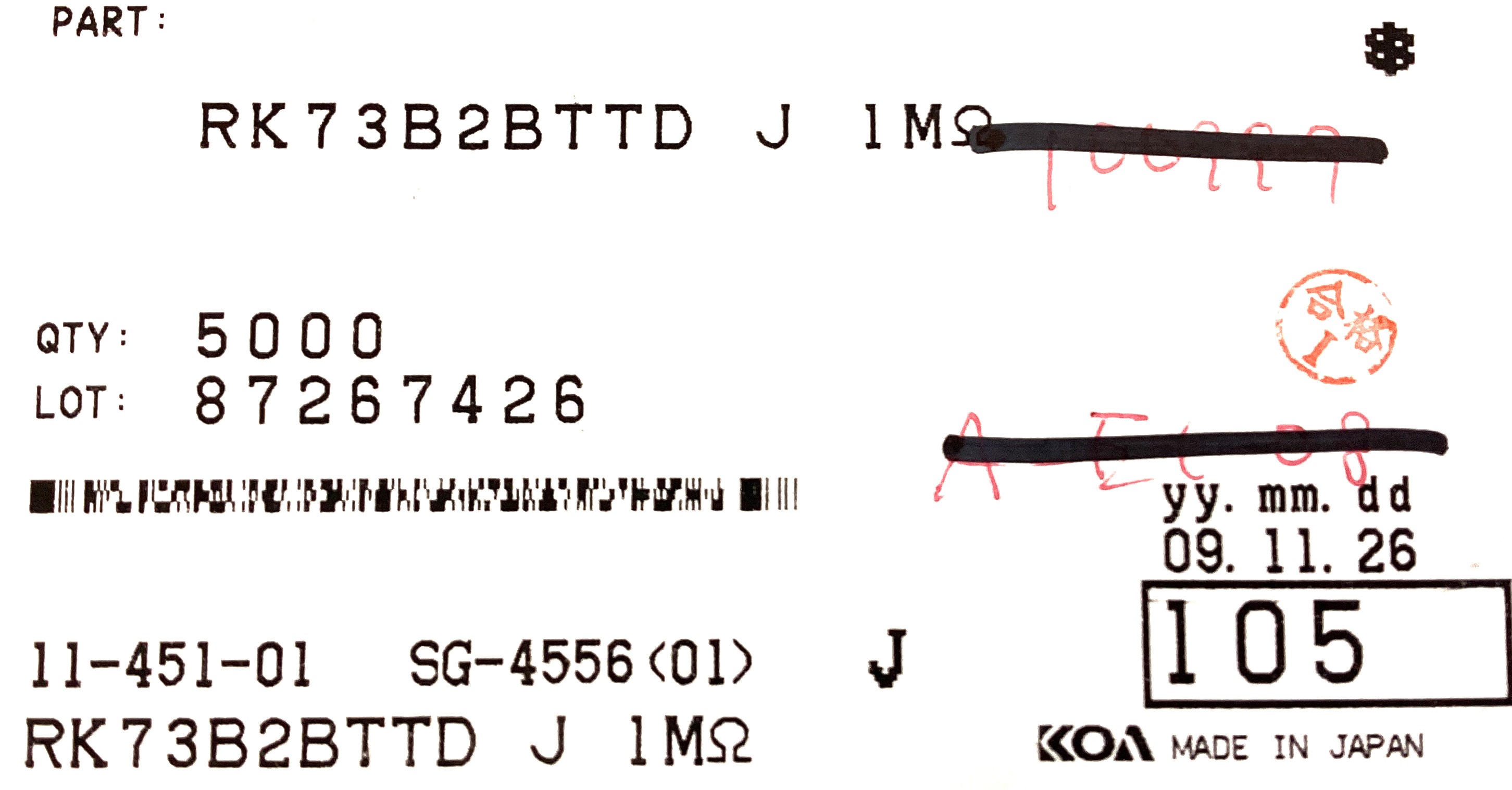 RK73B2BTTD105J