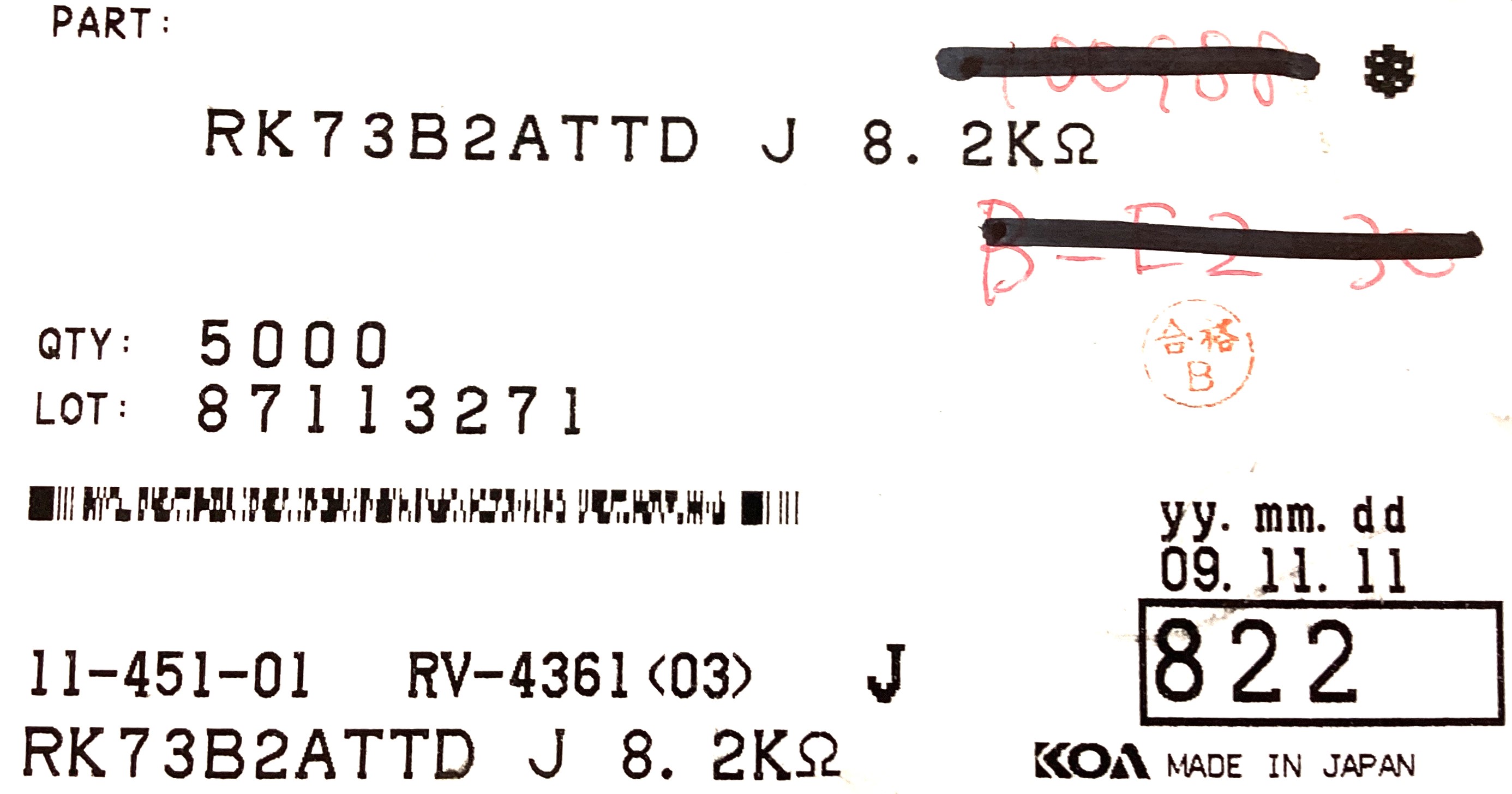 RK73B2ATTD822J