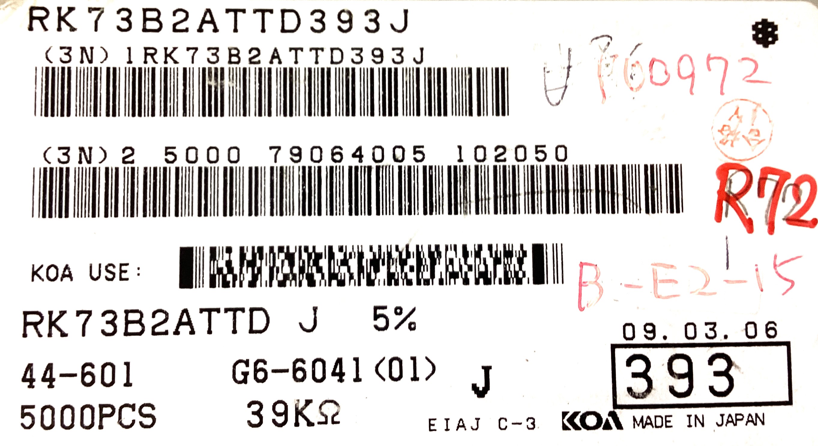 RK73B2ATTD393J