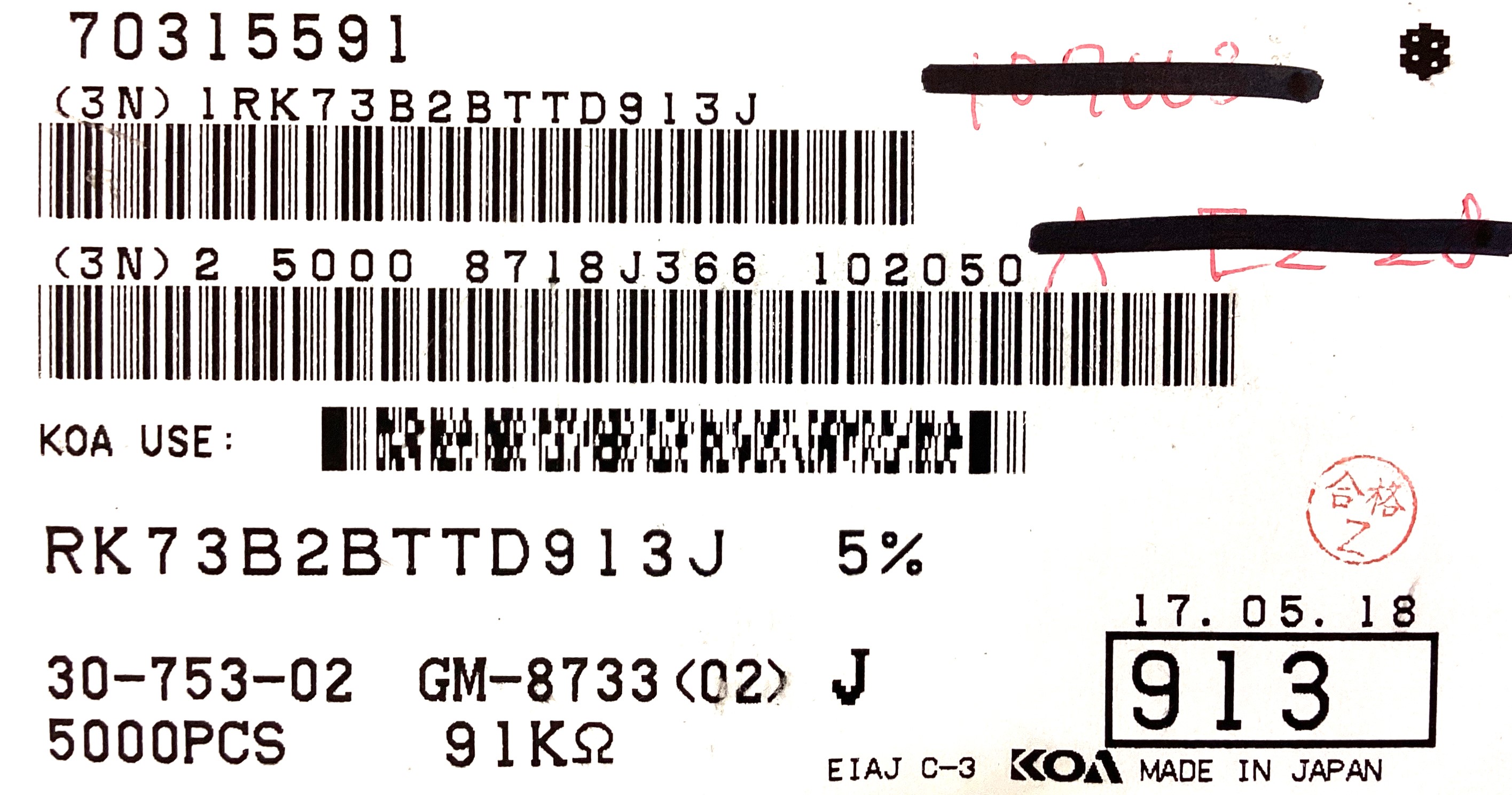 RK73B2BTTD913J
