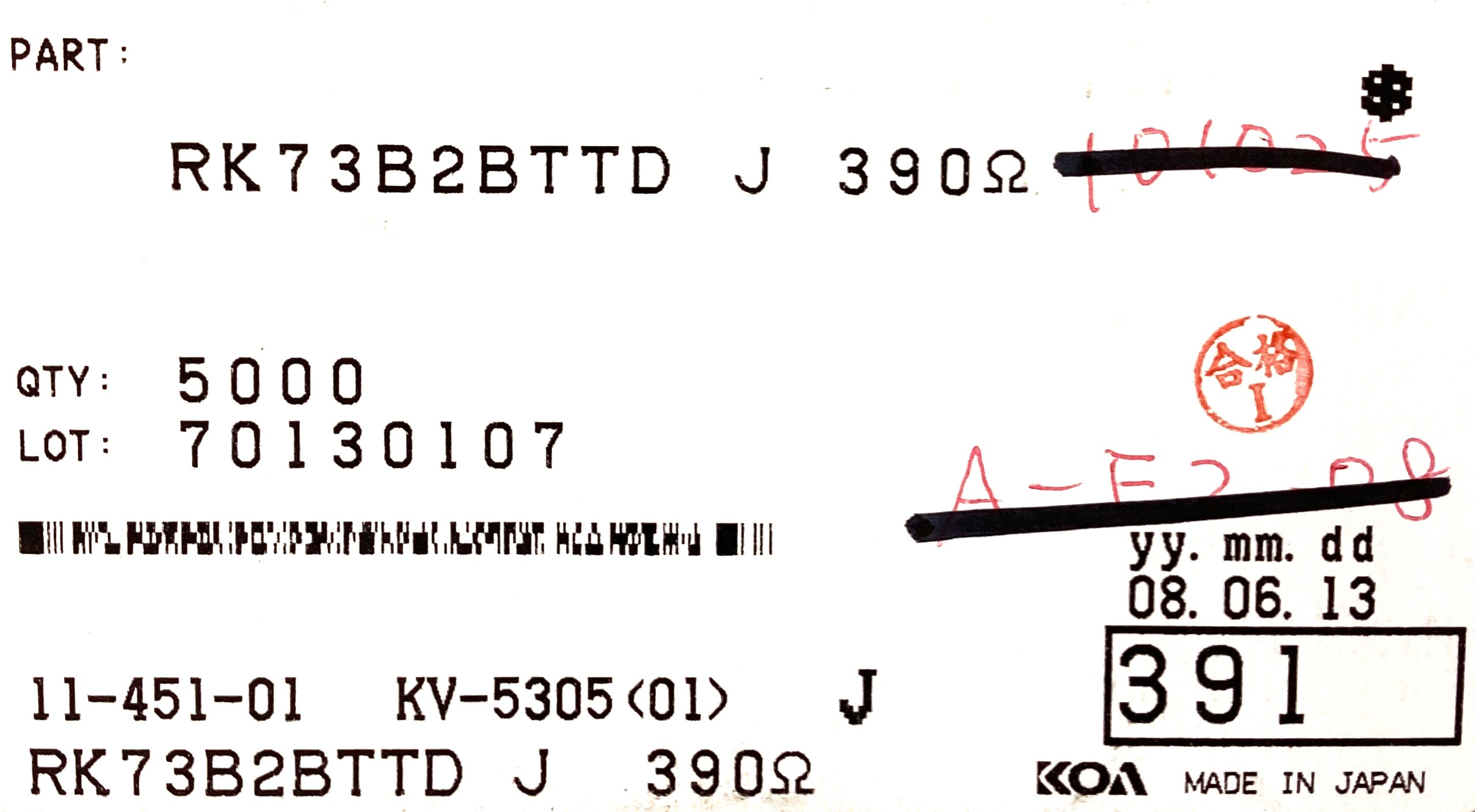 RK73B2BTTD391J