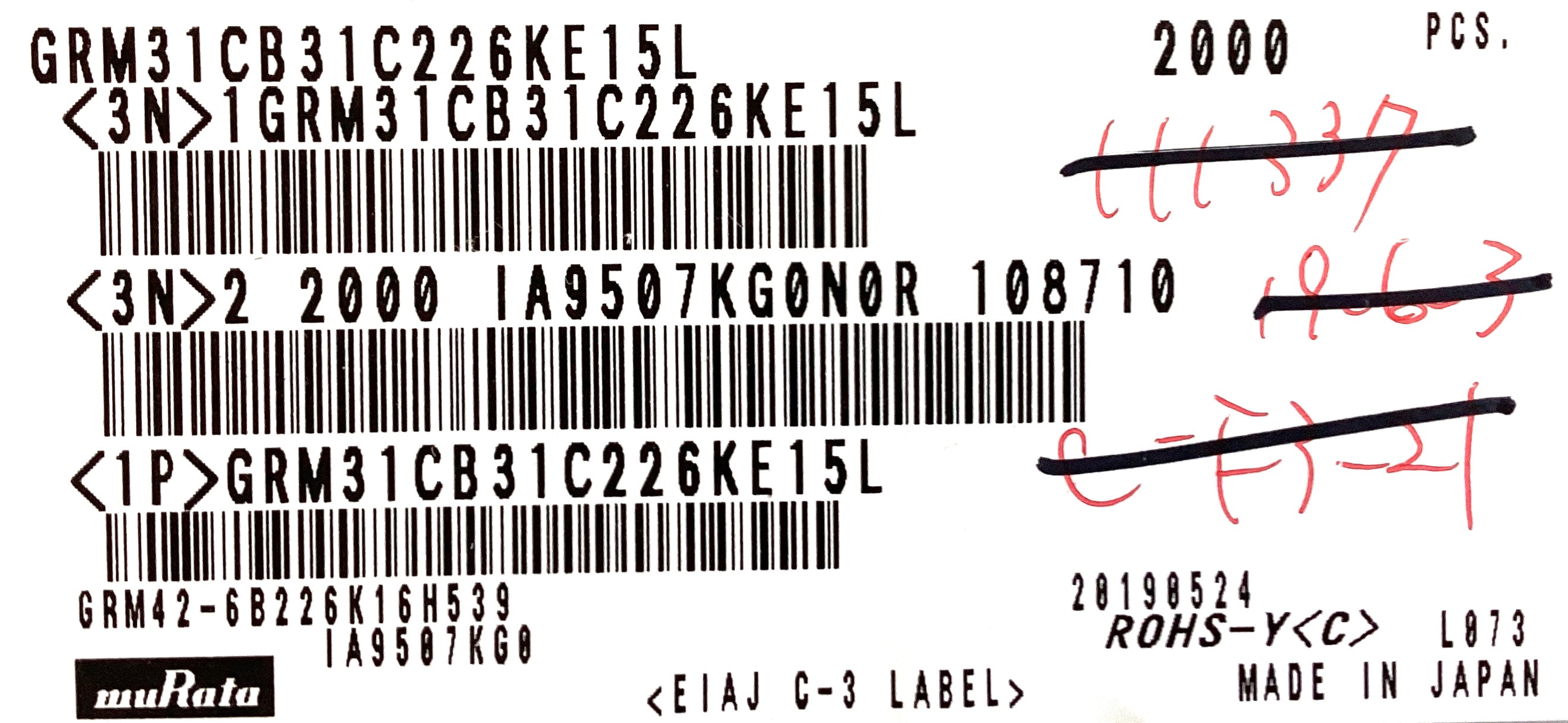 GRM31CB31C226KE15L
