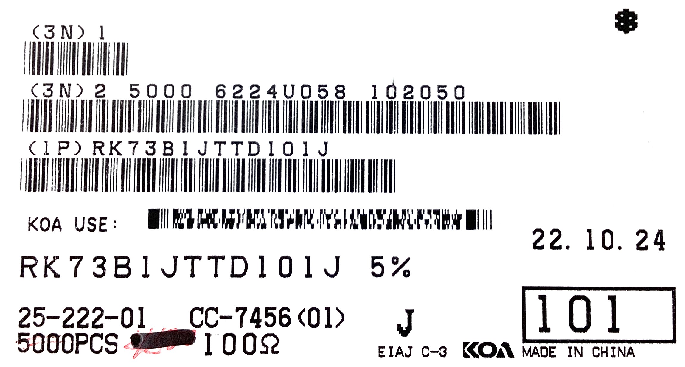 RK73B1JTTD101J