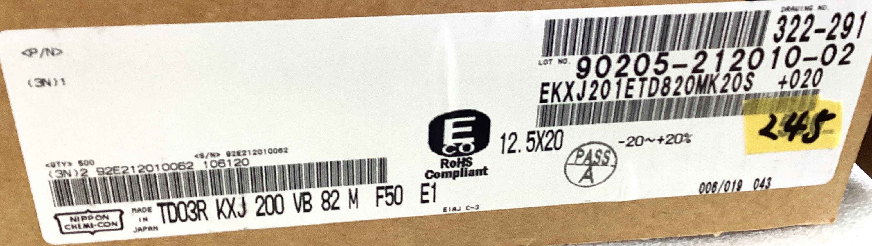 EKXJ201ETD820MK20S