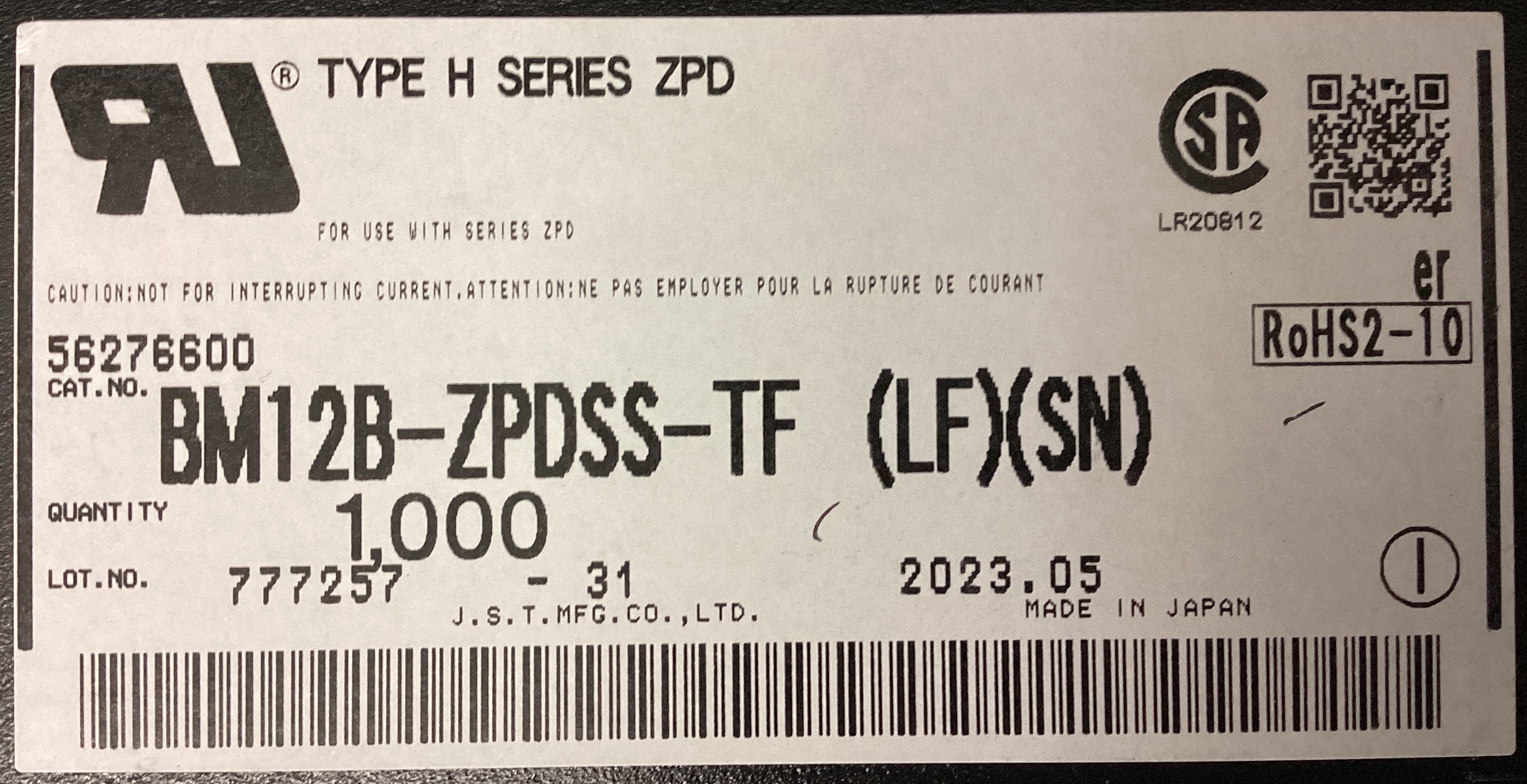 BM12B-ZPDSS-TF(LF)(SN)