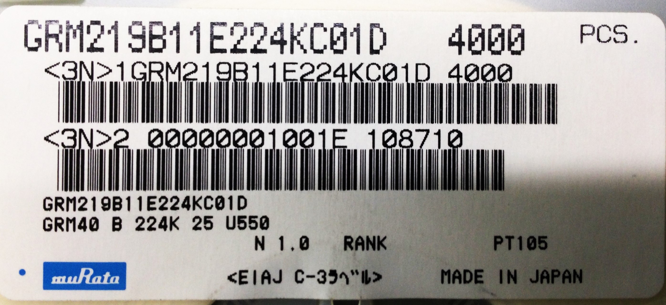 GRM219B11E224KC01D