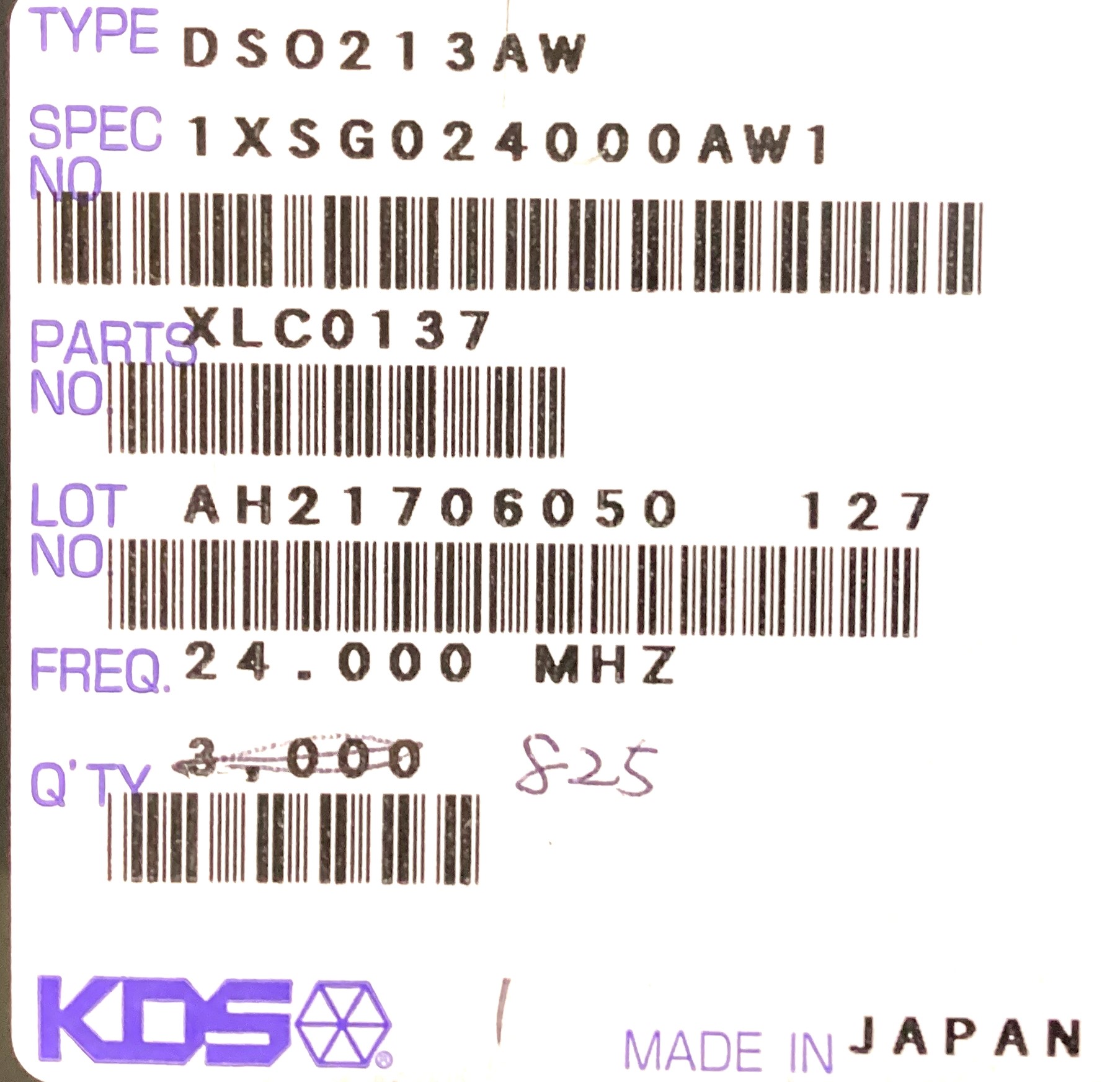 DSO213AW 24.000MHZ