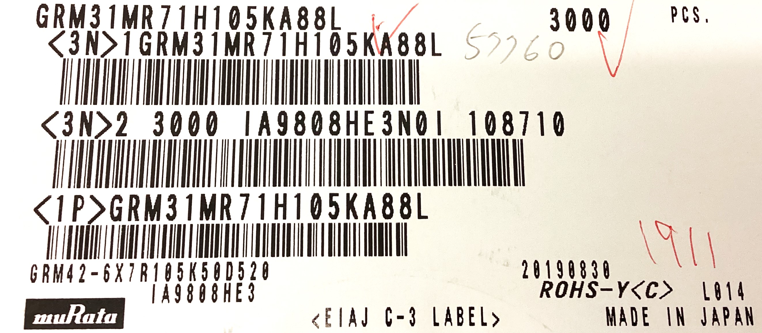 GRM31MR71H105KA88L