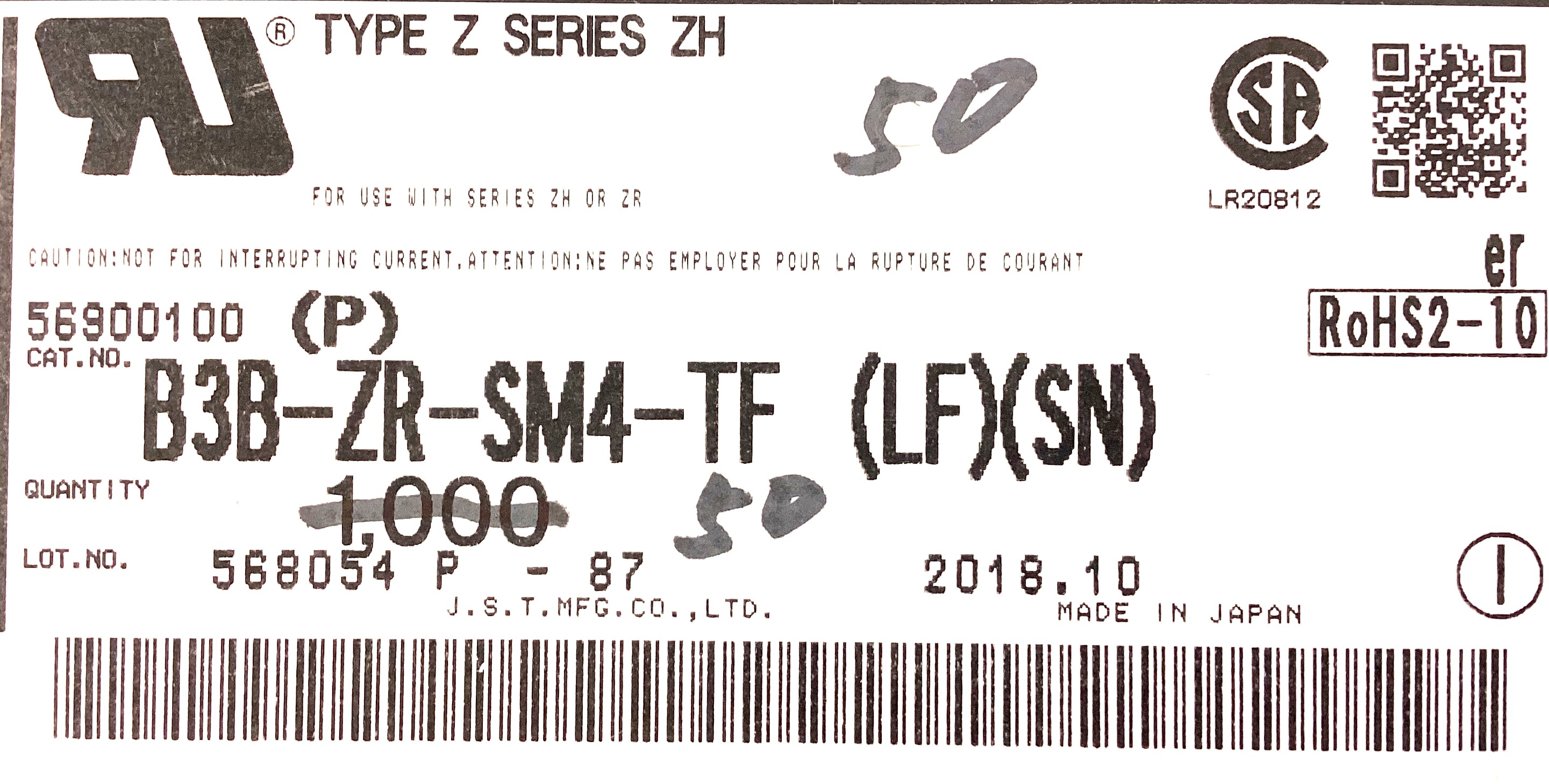 B3B-ZR-SM4-TF(LF)(SN)