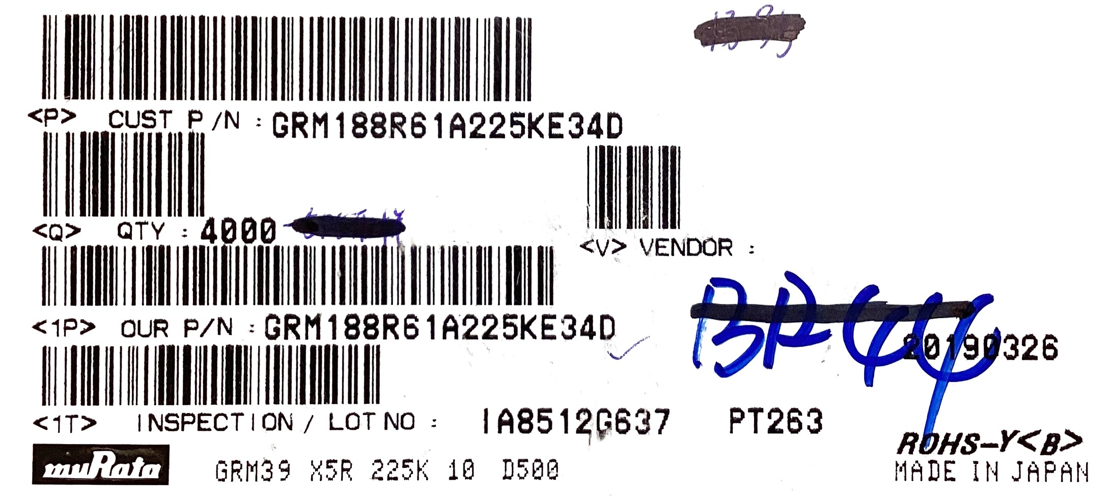 GRM188R61A225KE34D