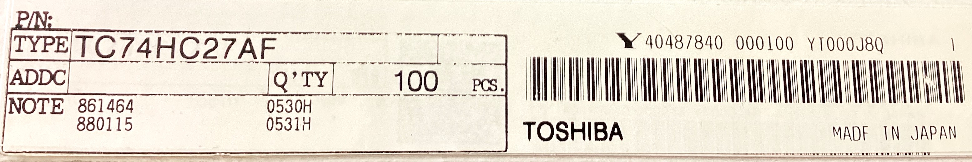 TC74HC27AF
