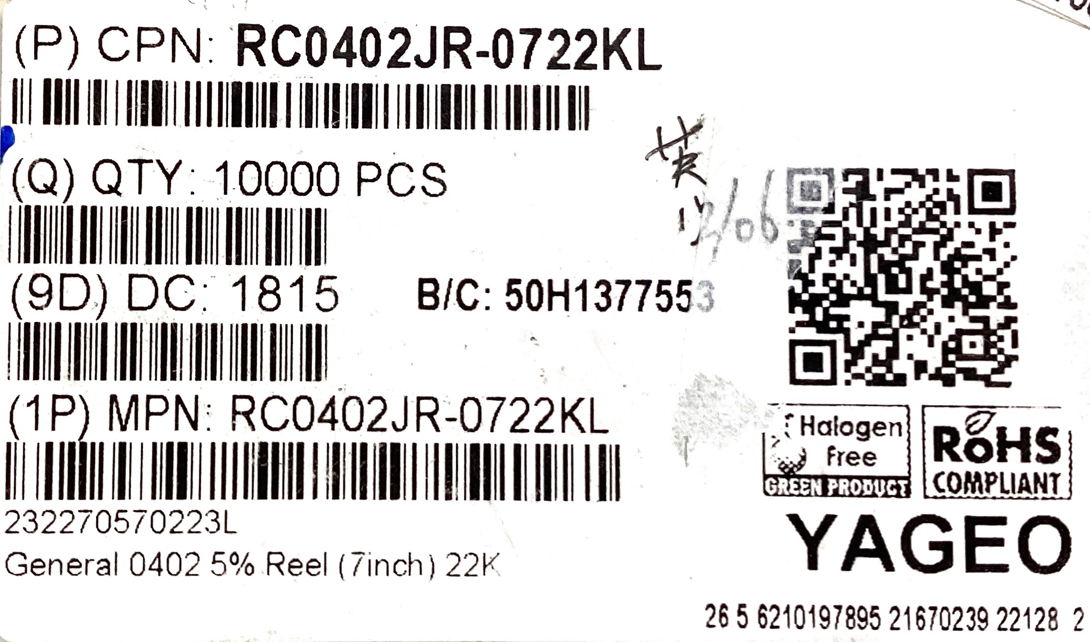 RC0402JR-0722KL