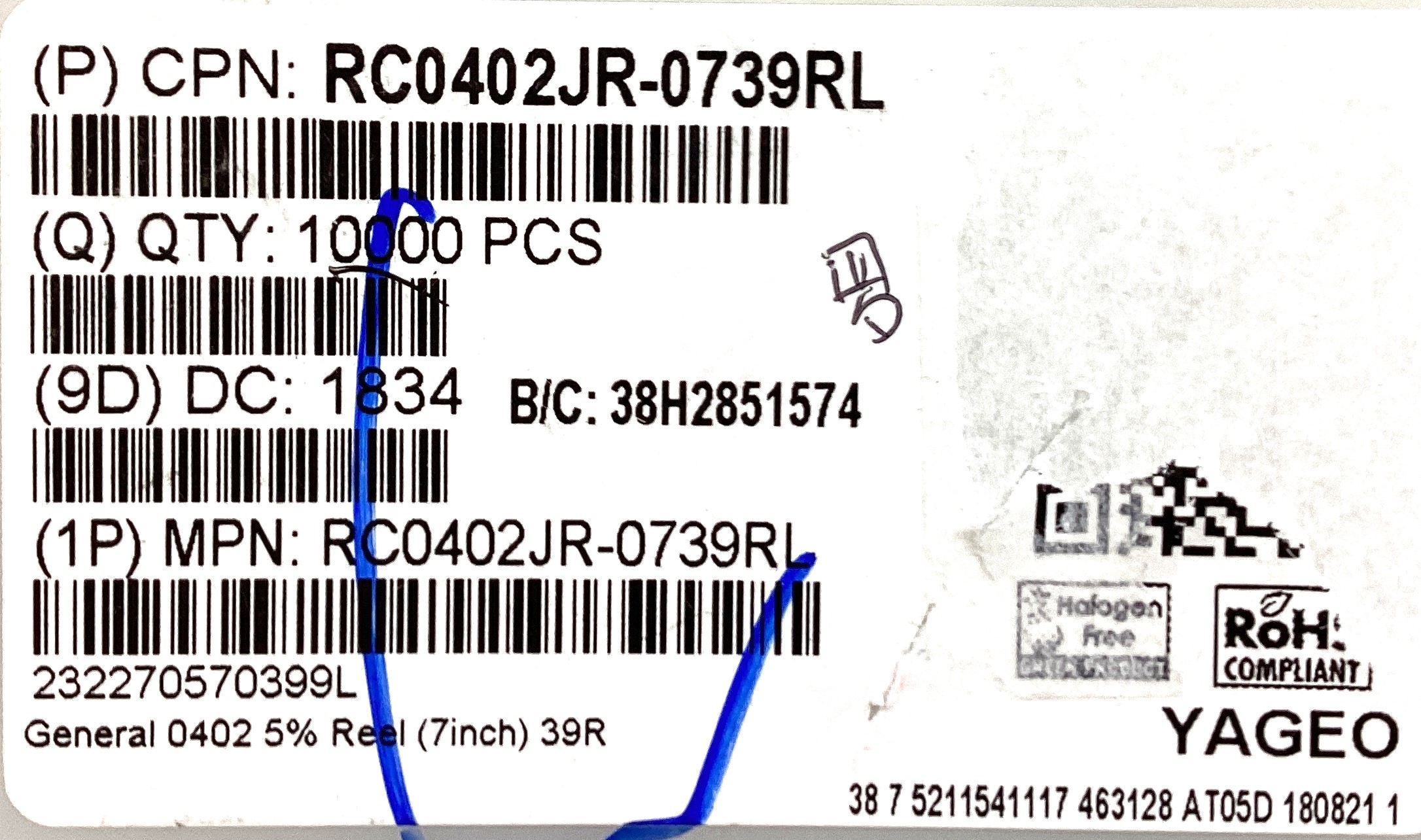RC0402JR-0739RL
