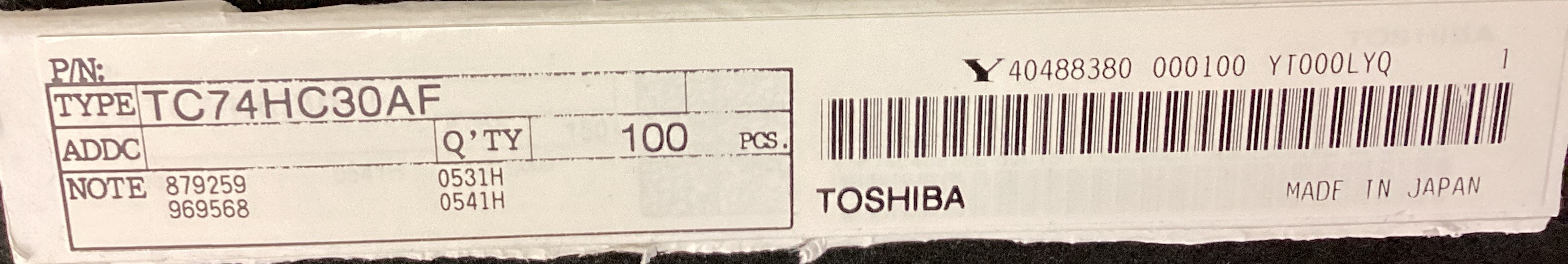 TC74HC30AF