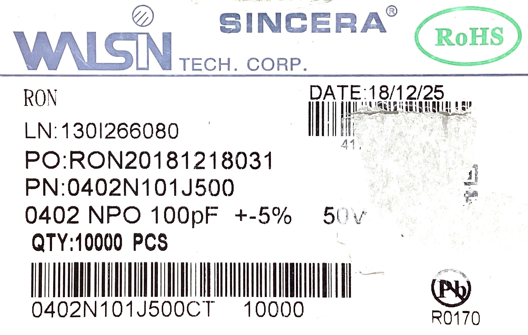 0402N101J500CT