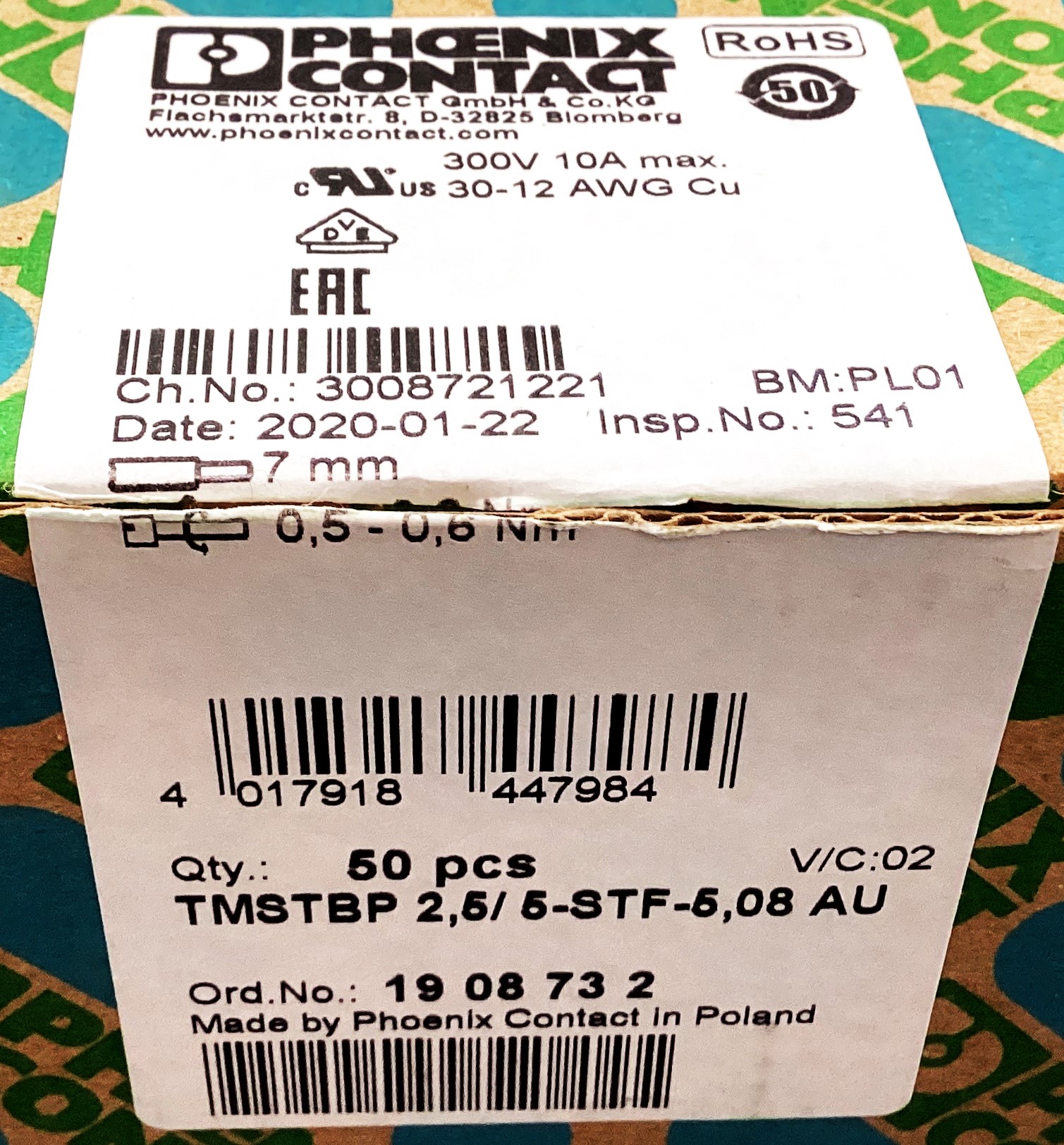 TMSTBP 2,5/ 5-STF-5,08 AU