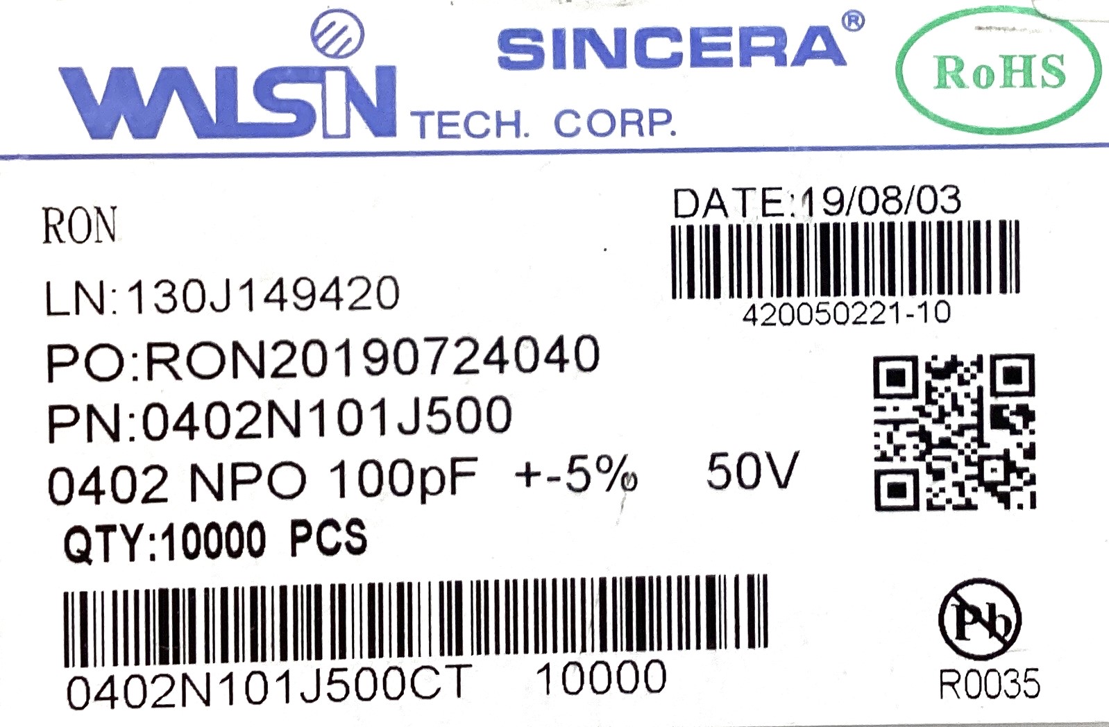 0402N101J500CT