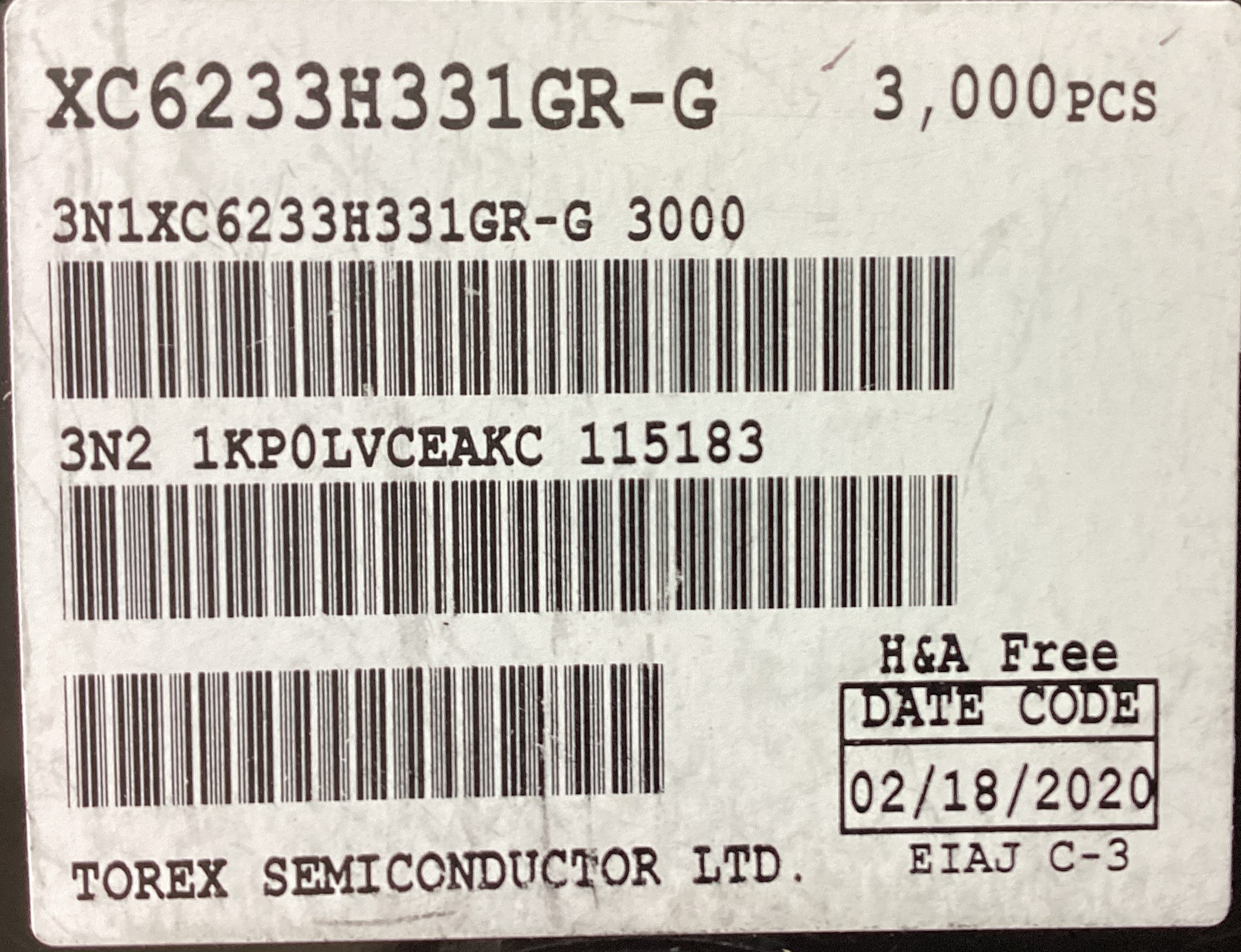 XC6233H331GR-G