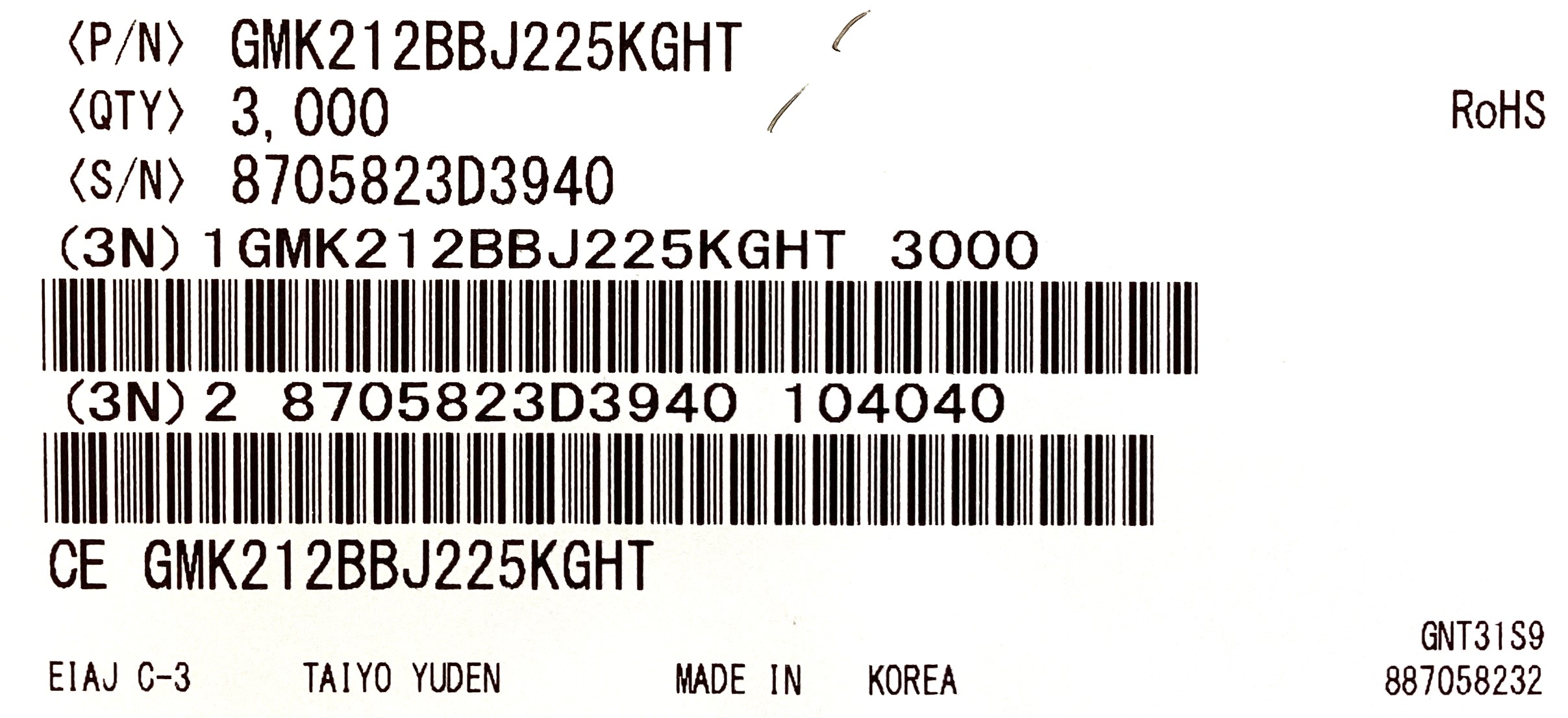 GMK212BBJ225KGHT