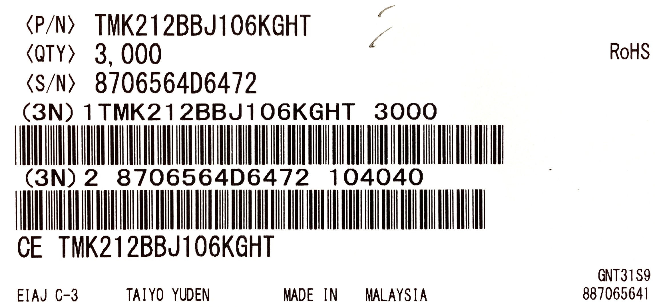 TMK212BBJ106KGHT