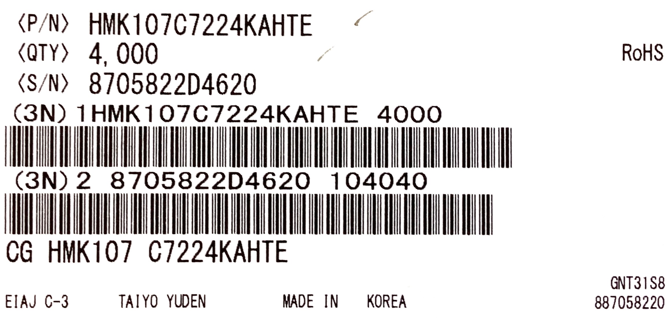 HMK107C7224KAHTE
