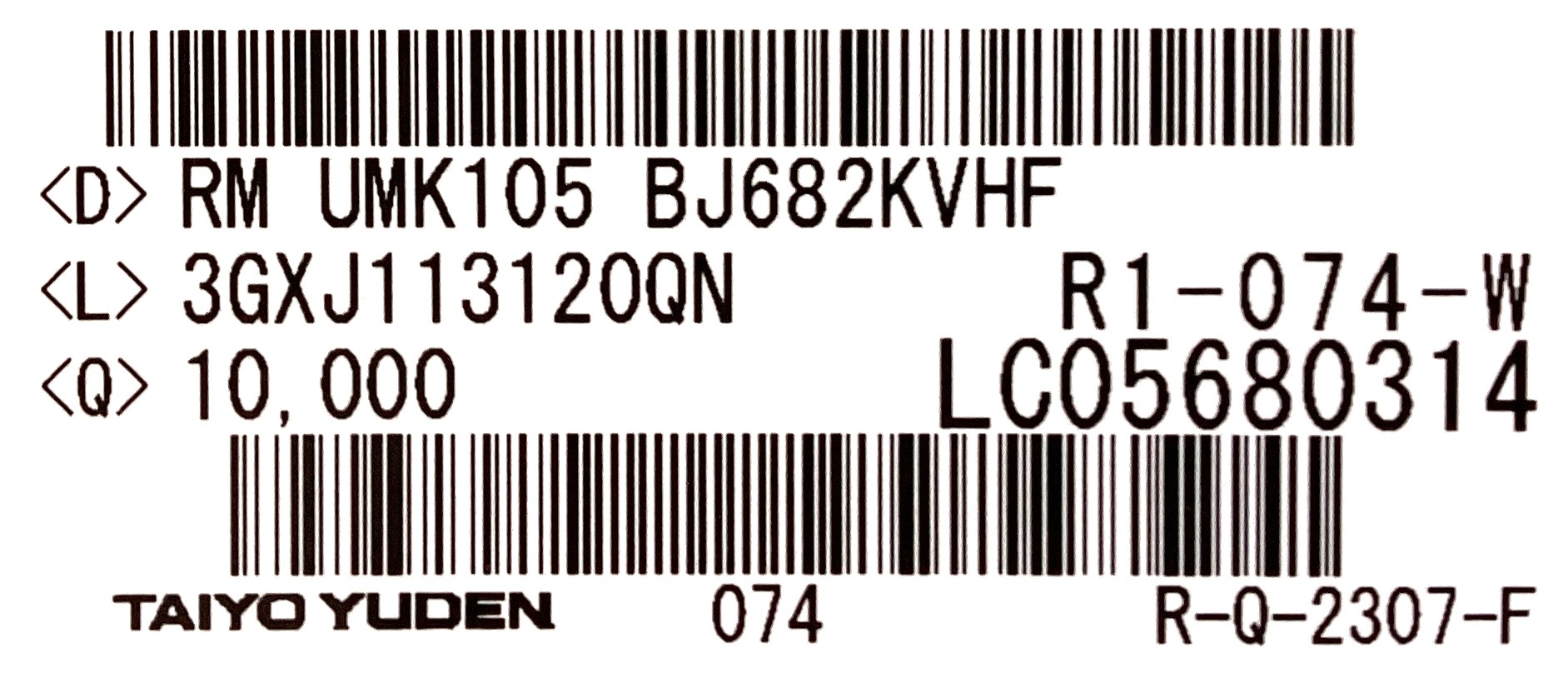 UMK105BJ682KVHF