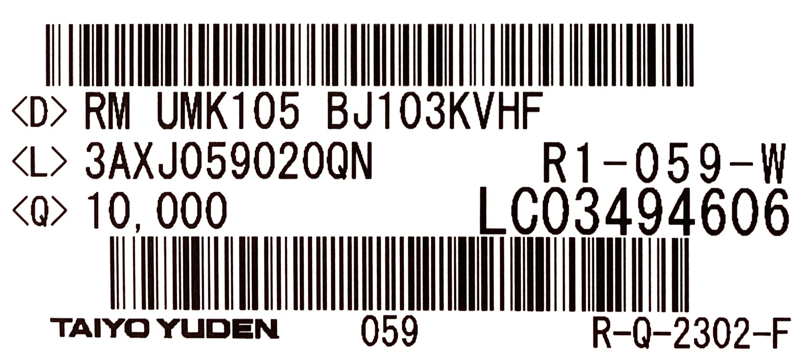 UMK105BJ103KVHF