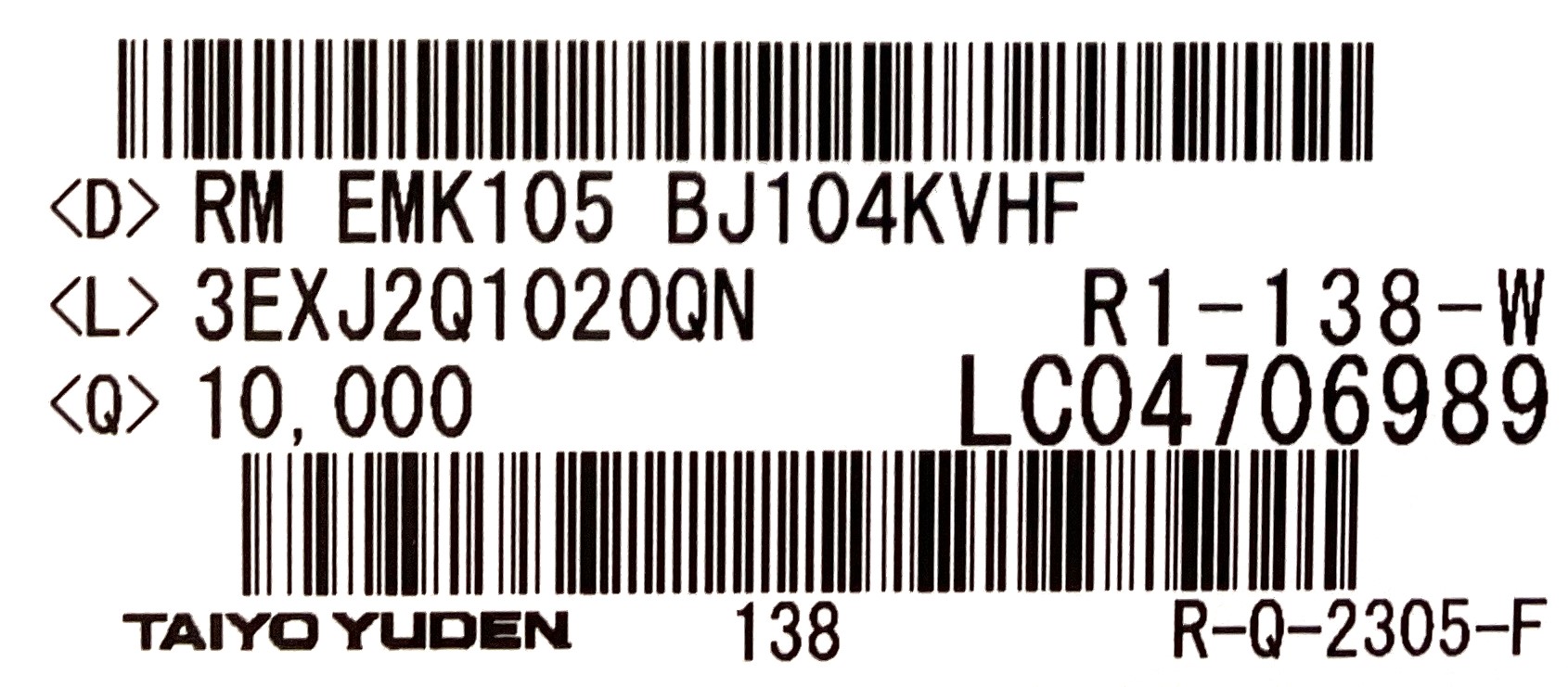 EMK105BJ104KVHF